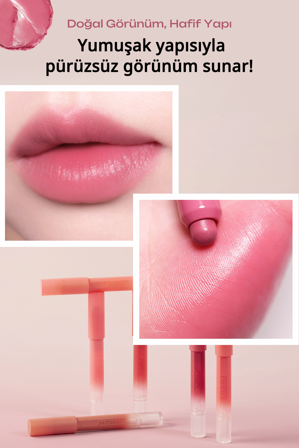 PERIPERA-Lightweight Pen Lipstick Slip on My Lip with One Touch Smooth Application (S02 Work Thebest) 2