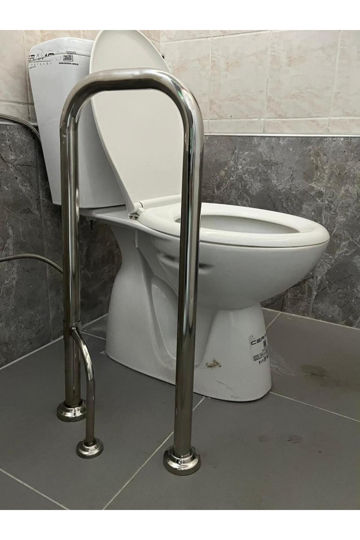 Stainless Chrome Double Foot Fixed Grip Bar Supported