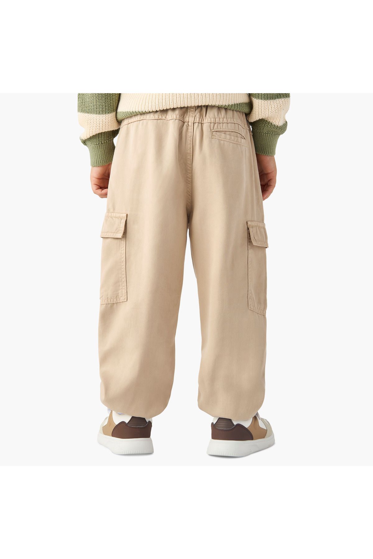 Juniors-Solid Pants with Drawstring Closure and Pockets 3