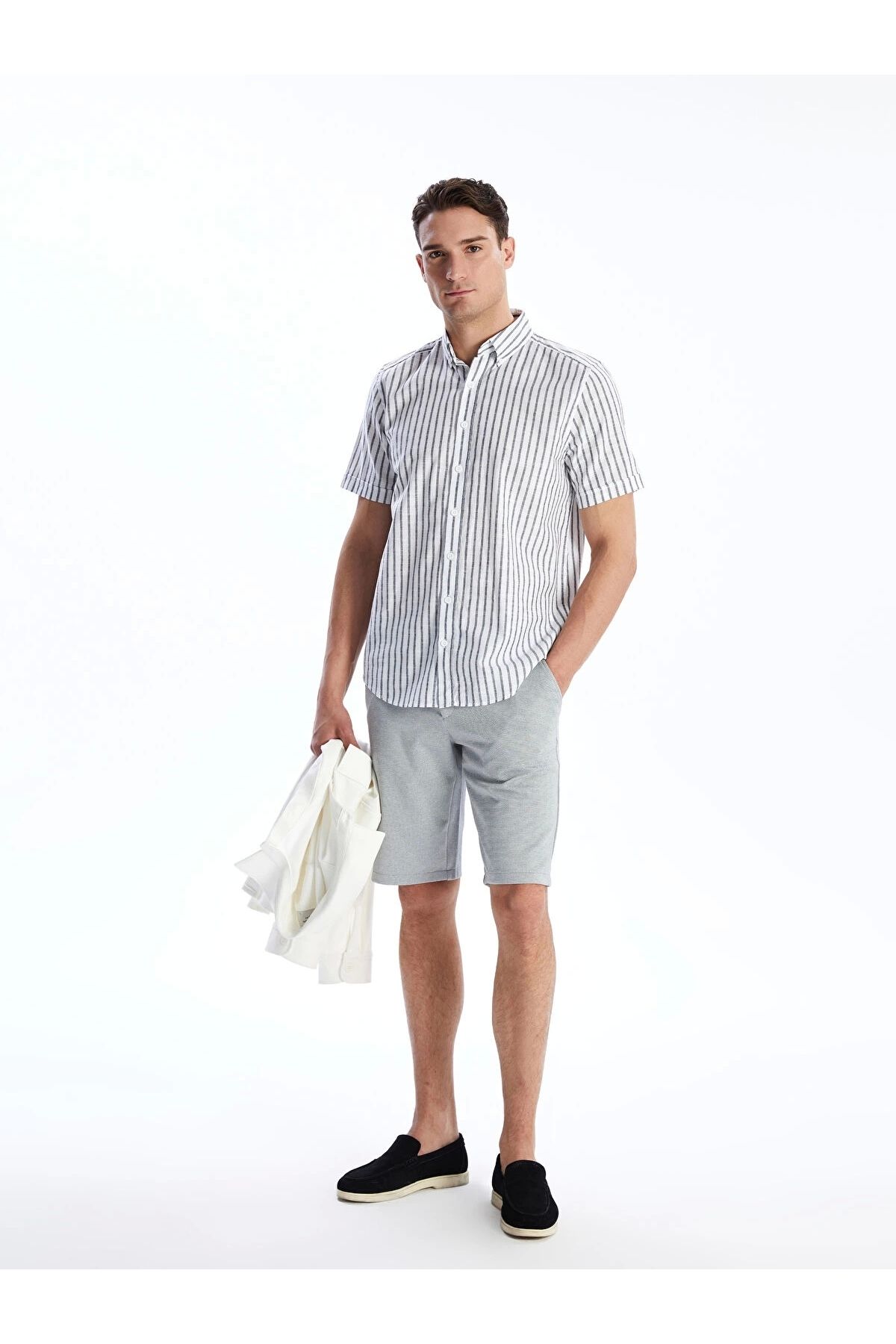 LC Waikiki-Ανδρικό σορτς SOUTHBLUE Grey Standard Fit 1