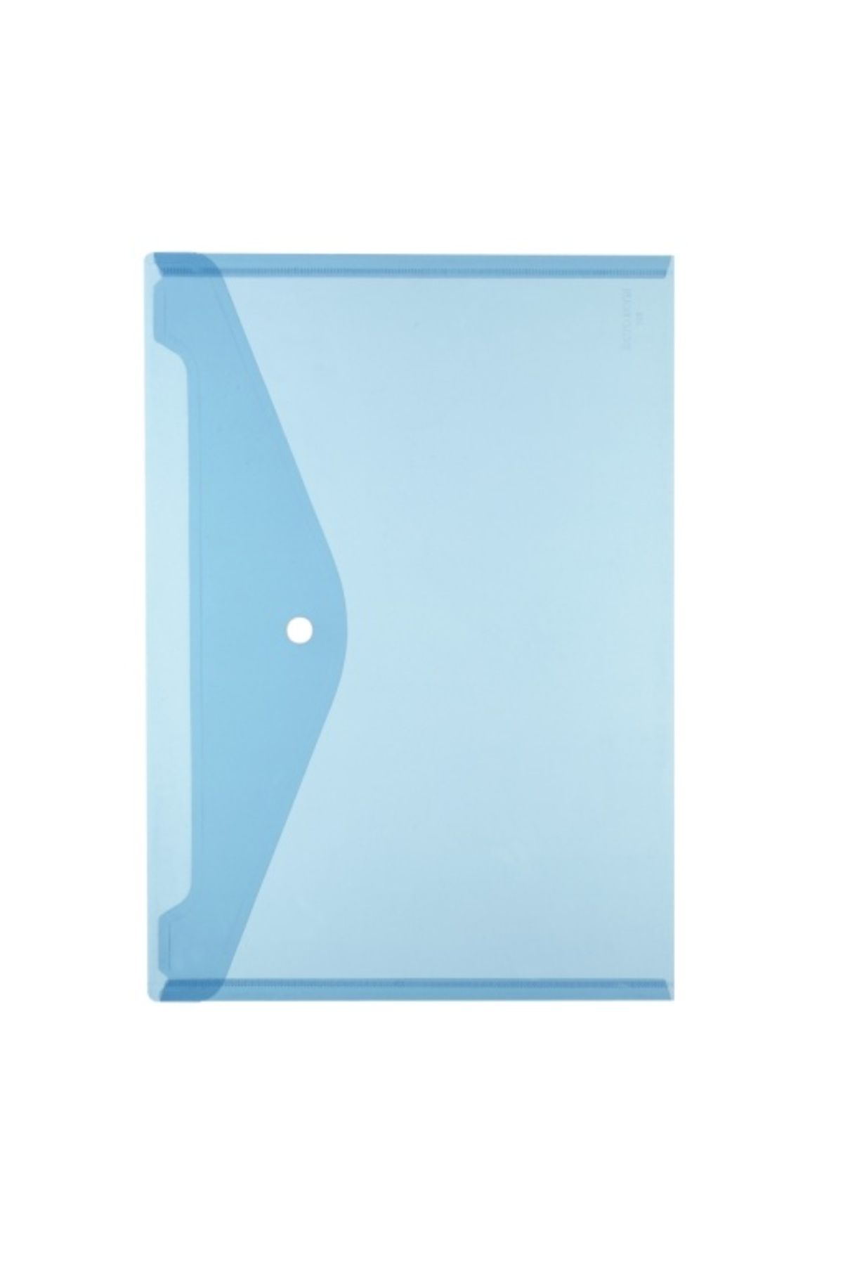Herlitz-Dosar protector cu închidere tip capsă, format A4, material PP, culoare albastru transparent 1