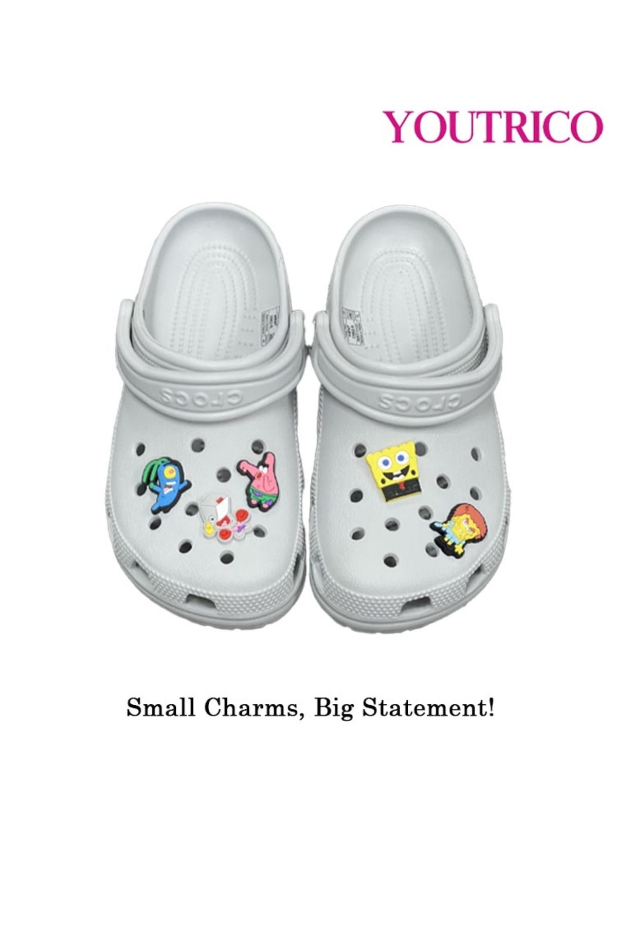 Youtrico-5 Pieces Cartoon Character Shoe Buckle - Cute Slipper Ornament 3