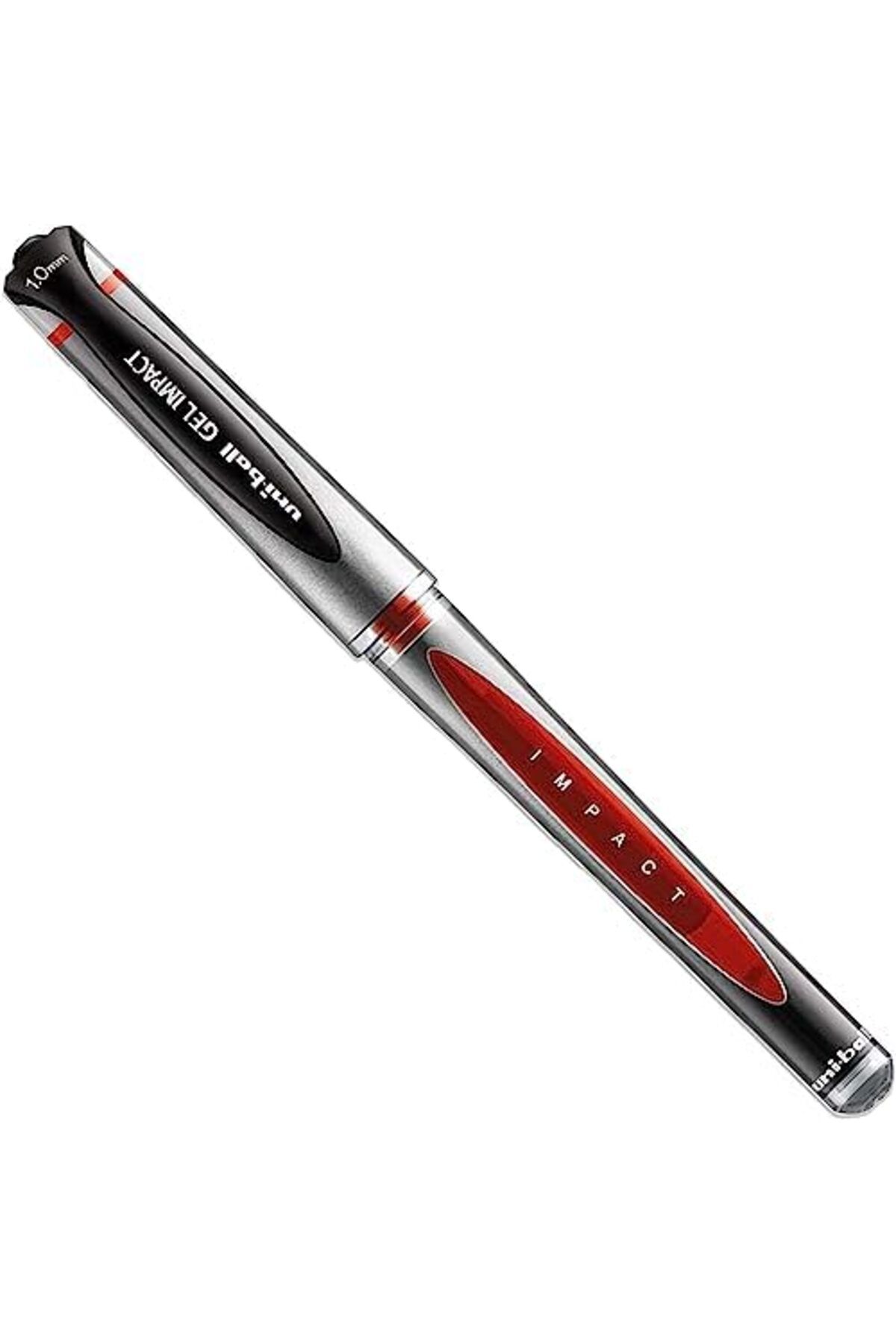 UNİ-BALL-Uni Ball Red Capped (UM-153S) Gel Impact Rollerball Pen Ball Point Pens Broad 1mm Nib Tip 0 6