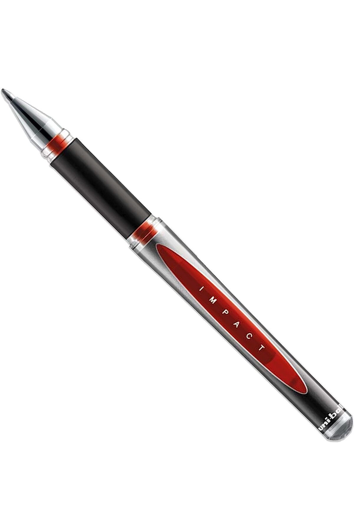 UNİ-BALL-Uni Ball Red Capped (UM-153S) Gel Impact Rollerball Pen Ball Point Pens Broad 1mm Nib Tip 0 3