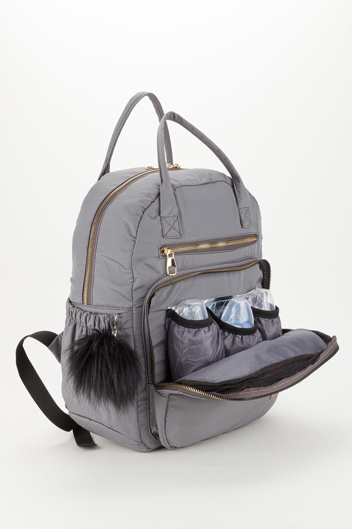 Halk Sepeti Anne Bebek Bakım Sırt-Omuz Çantası Arya Model Termos Biberon Cepli Askı Aparatlı Anahtarlık Hediyeli fotoğrafı 4 (önizleme)