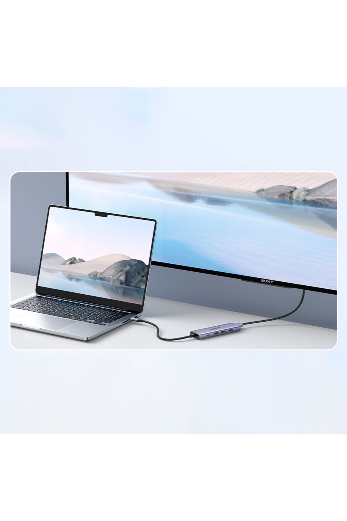 Ugreen-Adaptor HUB multifuncțional 5 în 1 USB-C 3x USB-A HDMI 4K PD 100W Gri 3
