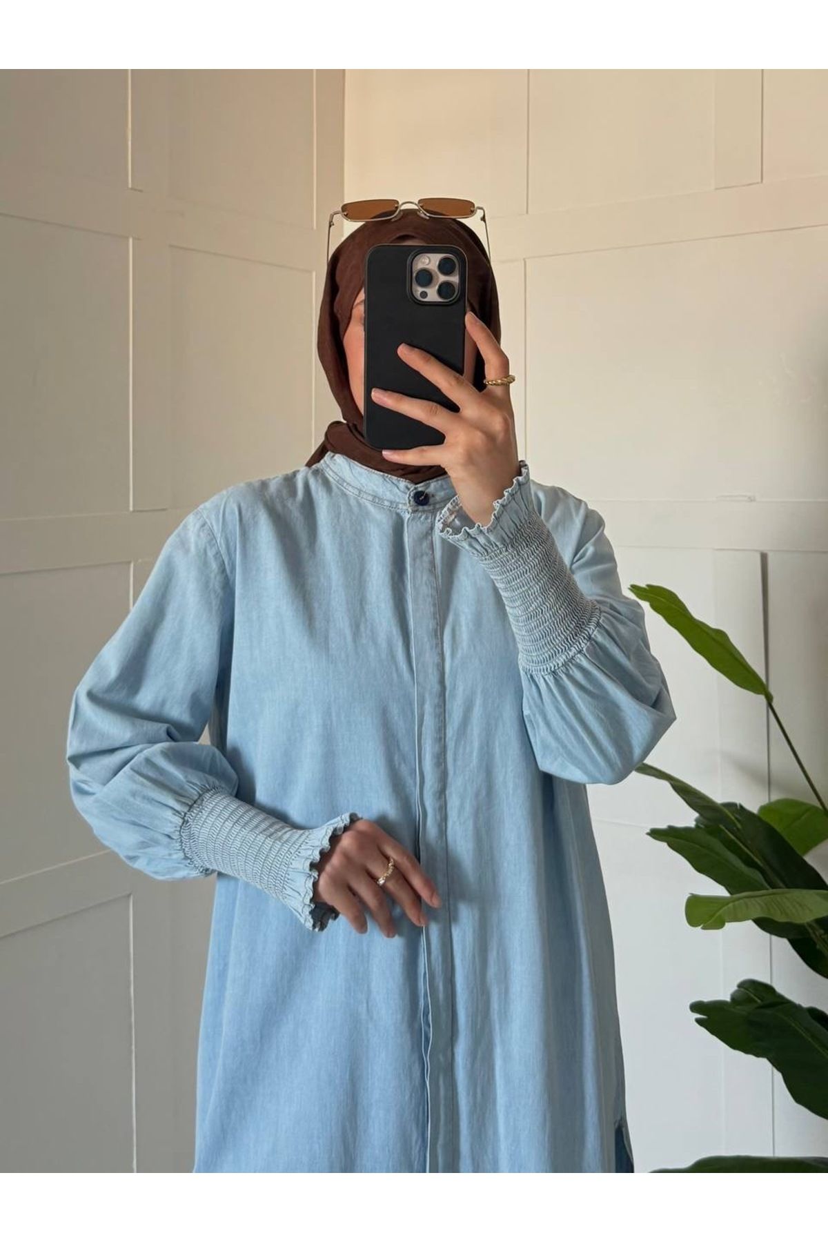 Güler Casual-Light Denim Color Gipeli Sleeve Double Suit 3