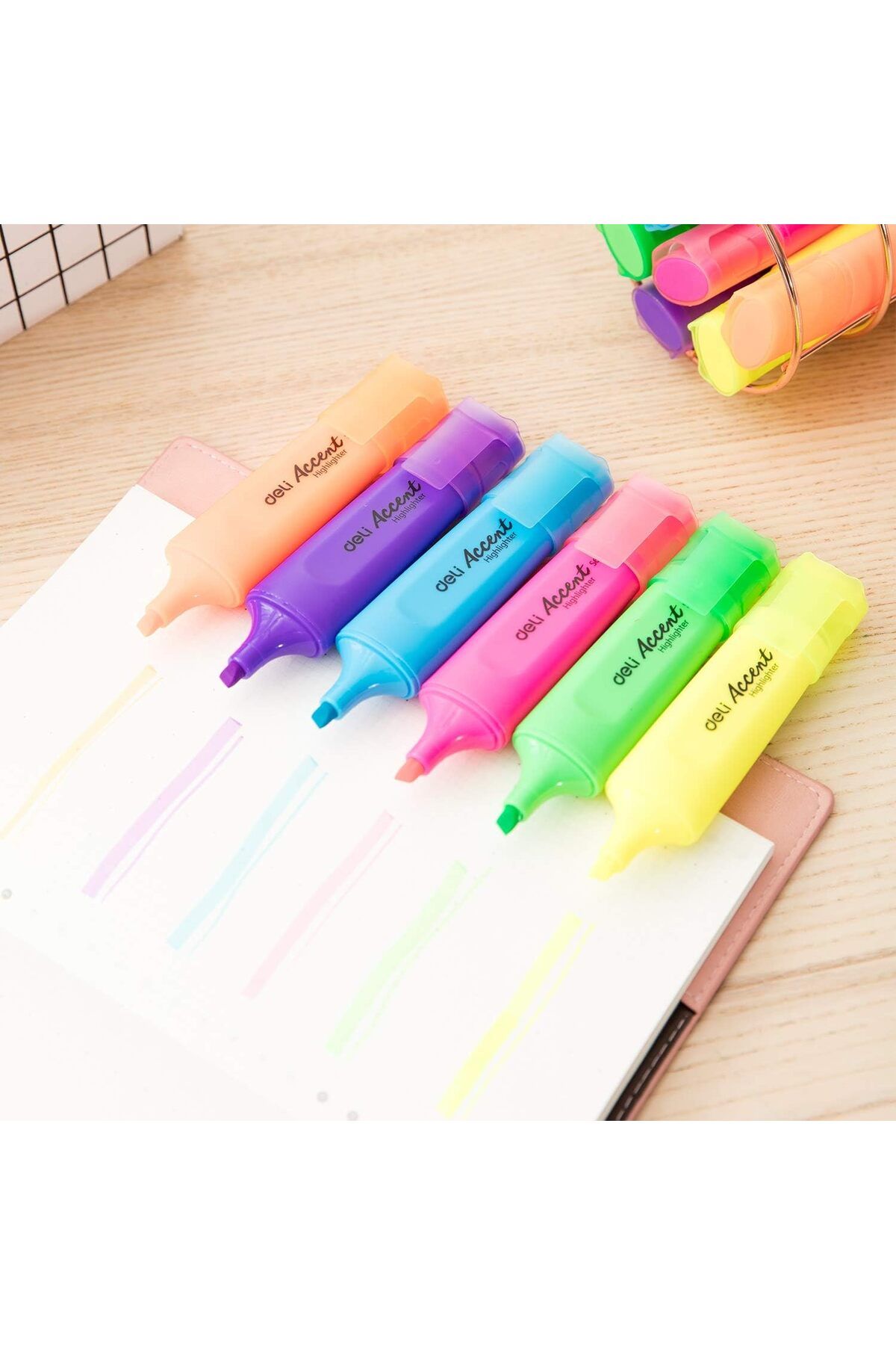 Deli-Highlighter Chisel 1-5Mm 6C 3