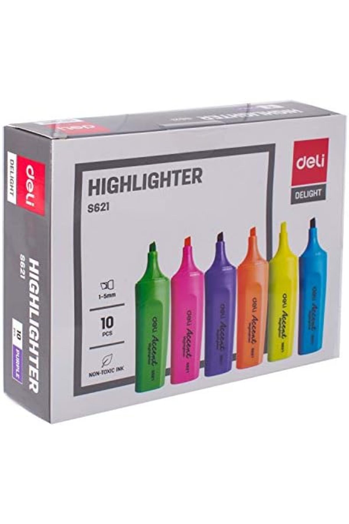 Deli-Highlighter Chisel 1-5Mm 6C 8