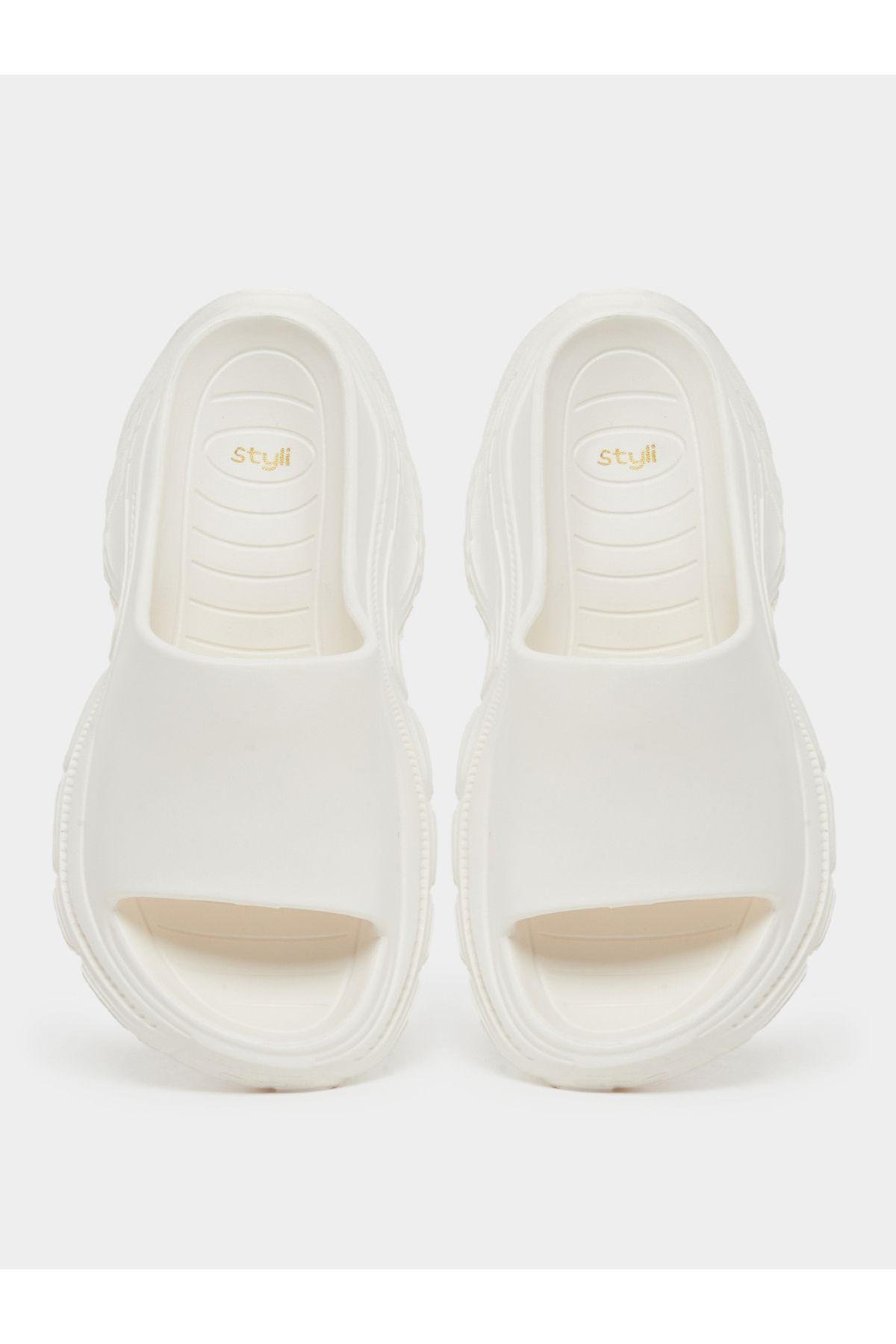 Styli-Chunky Sole Slip-On Slides 5