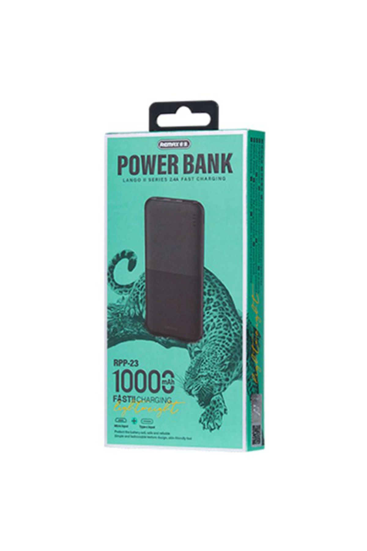 REDz Accessories-Baterie externă Remax RPP-23, 10.000 mAh, USB + Tip-C, Indicator LED, Negru 3