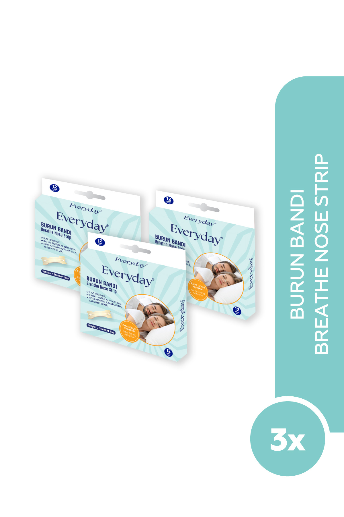 EveryDay Yetişkin Burun Bandı 12x3 Avantaj Paketi (36 Adet)