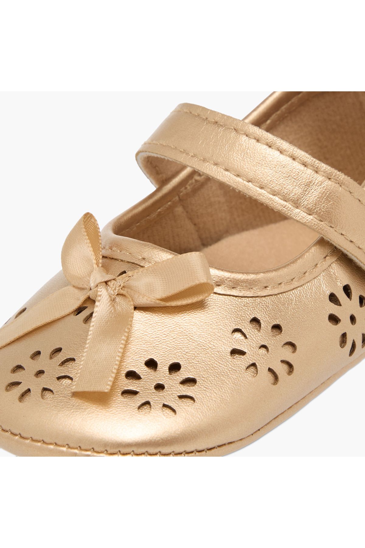 giggles-Cutout Detail Booties with Hook and Loop Closure 6