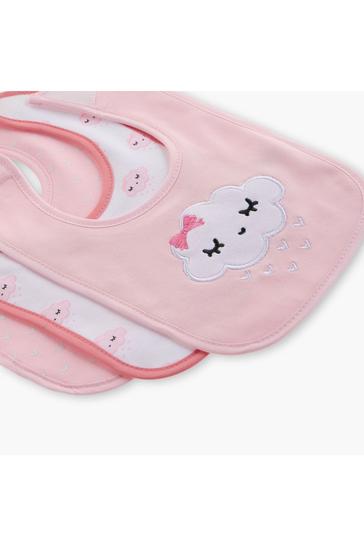 Juniors-Cloud Print Bib with Hook and Loop Closure - Set of 3 6
