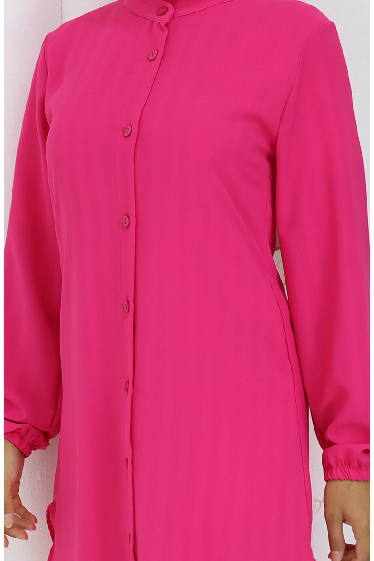 sefamerve-Buttoned tunic from the waist 3118-03 fuchsia 5