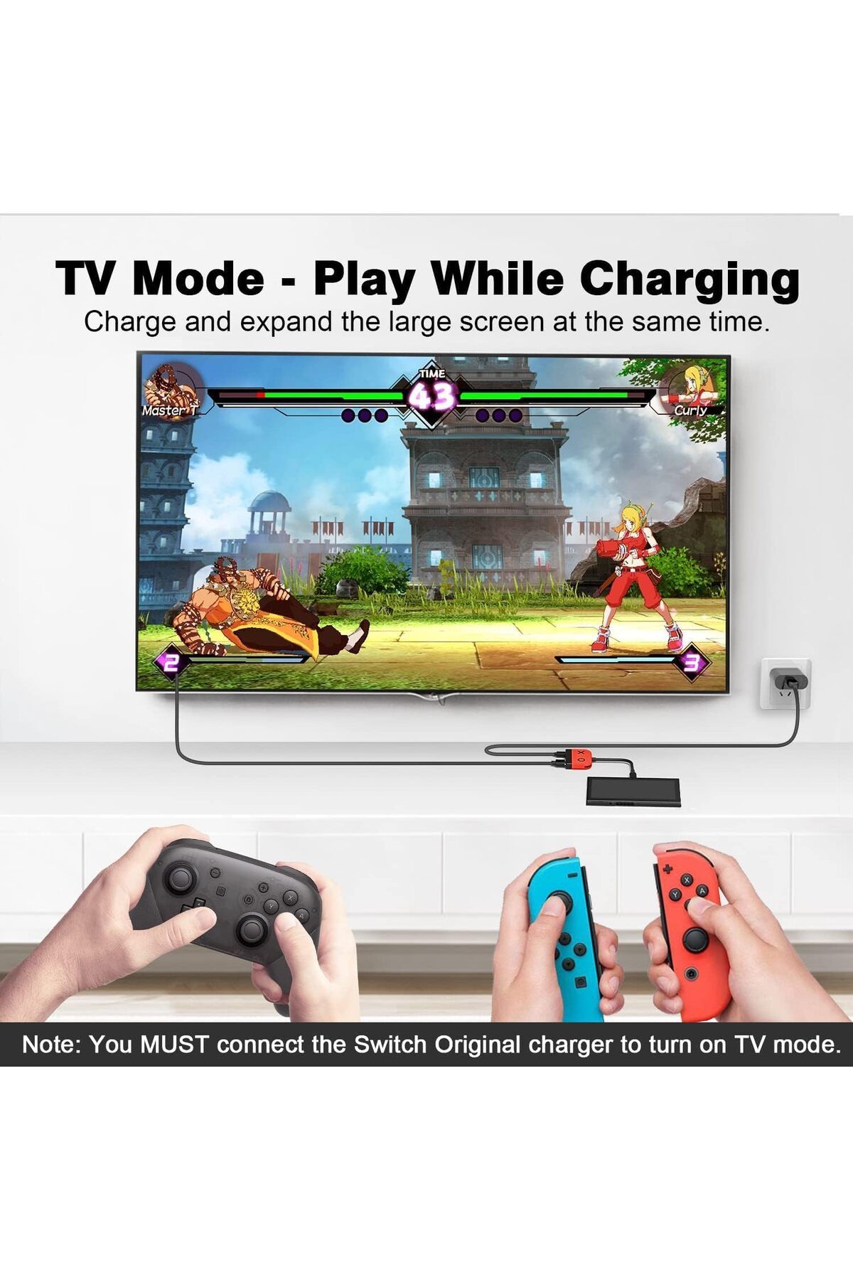 COOYA-قاعدة توصيل محمولة لأجهزة Switch/OLED، ومحطة توصيل تلفزيون مزودة بمنفذ HDMI 2.0 بدقة 4K، ومنفذ USB 3.0، وشحن PD 4