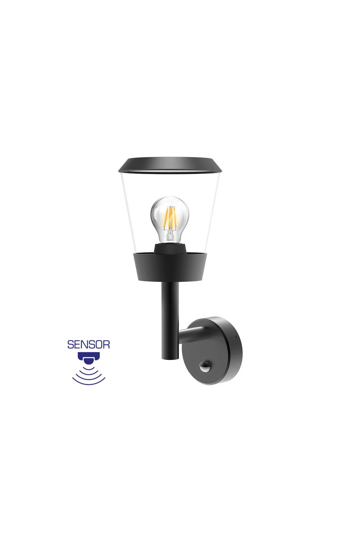 Braytron-Wall Lamp with Sensor 1xE27 IP44 Paris-WLS for Wall 2