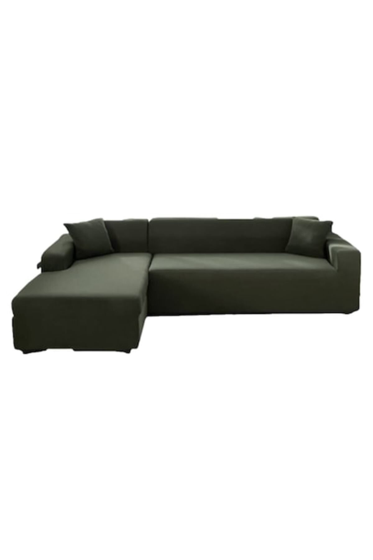 JOJO HOME-Elastic Sofa Cover for Corner Sofa, Jojo Home, Uni, M L, Dark Khaki 1