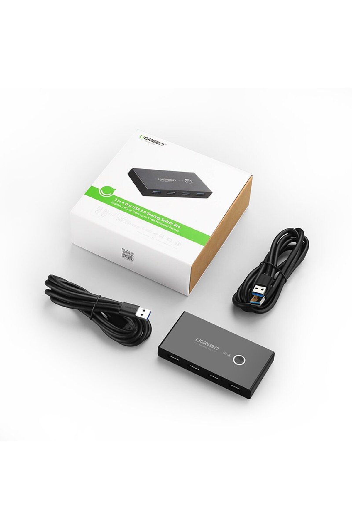 Ugreen-Cutie de comutare HUB switch 4x USB 3.2 Gen 1 Splitter USB pentru două computere - negru 5