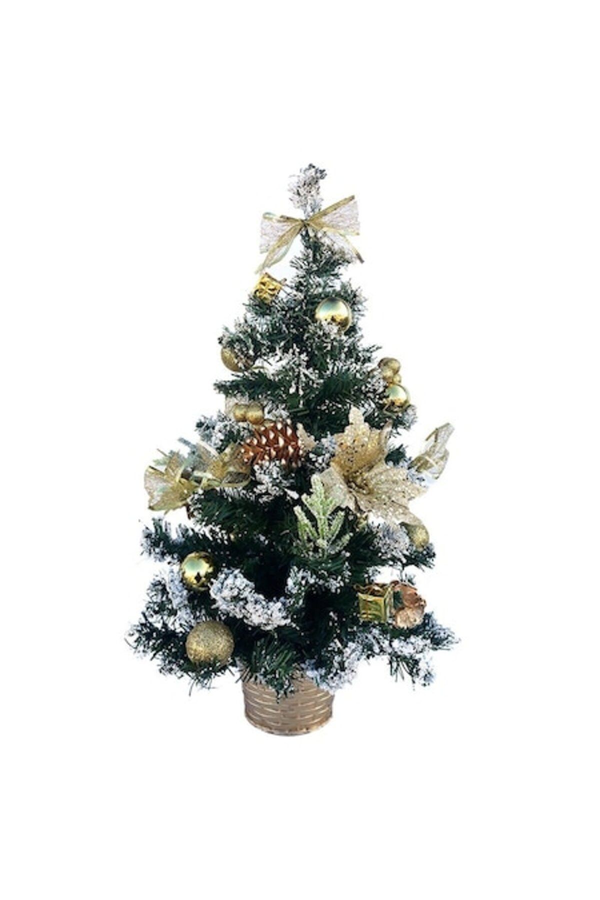 OEM Brad Artificial De Crăciun Cu Ornamente Și Ghiveci, 36x60cm, Multicolor - One Size