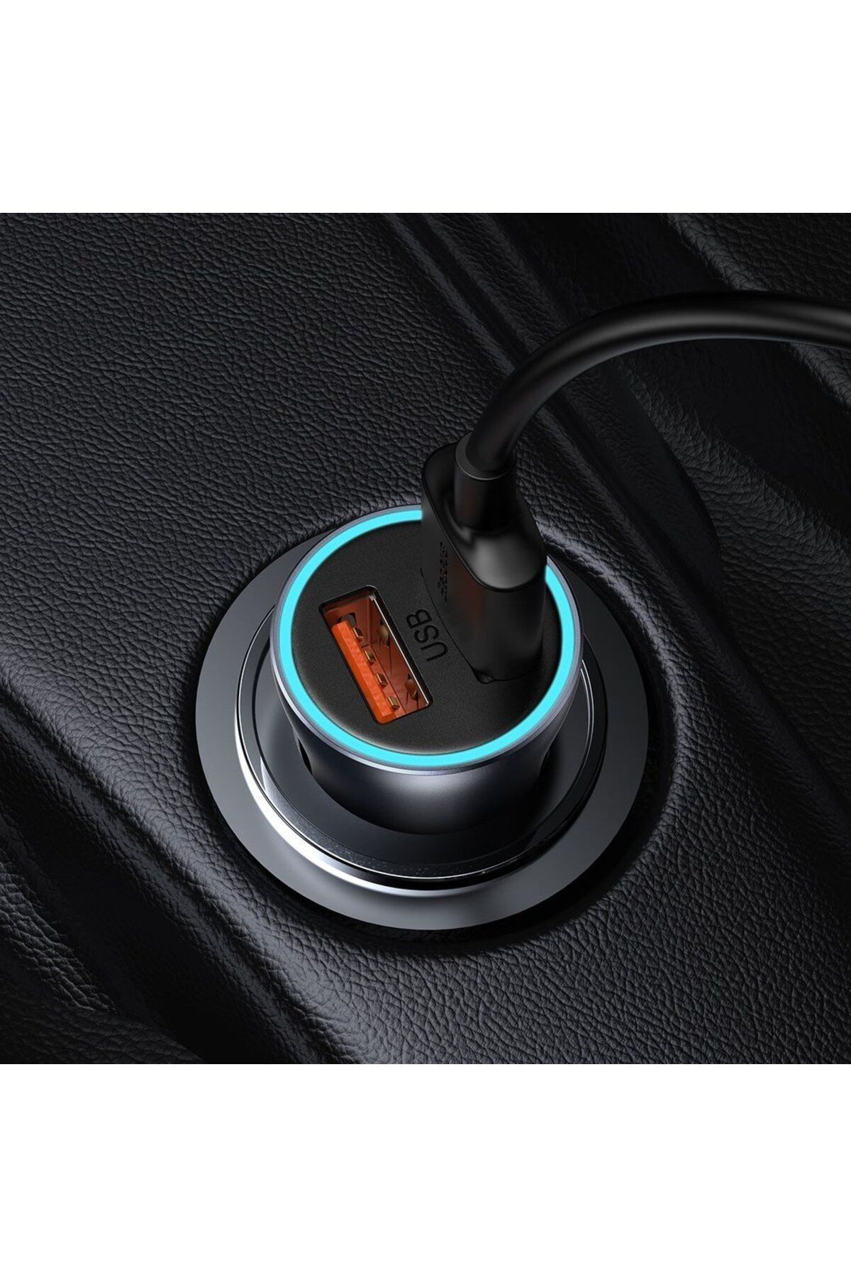 Baseus-Încărcător auto rapid 2x USB 40W QC SCP FCP AFC + cablu USB-C gri 11