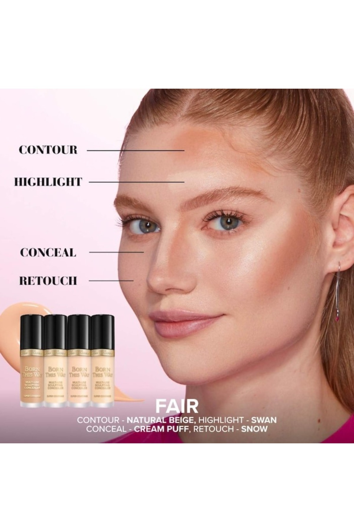 Too Faced-Born This Way Concealer Light Beige Full-Coverage, Multi-Use Concealer & Sculptor, 13.5ml 4