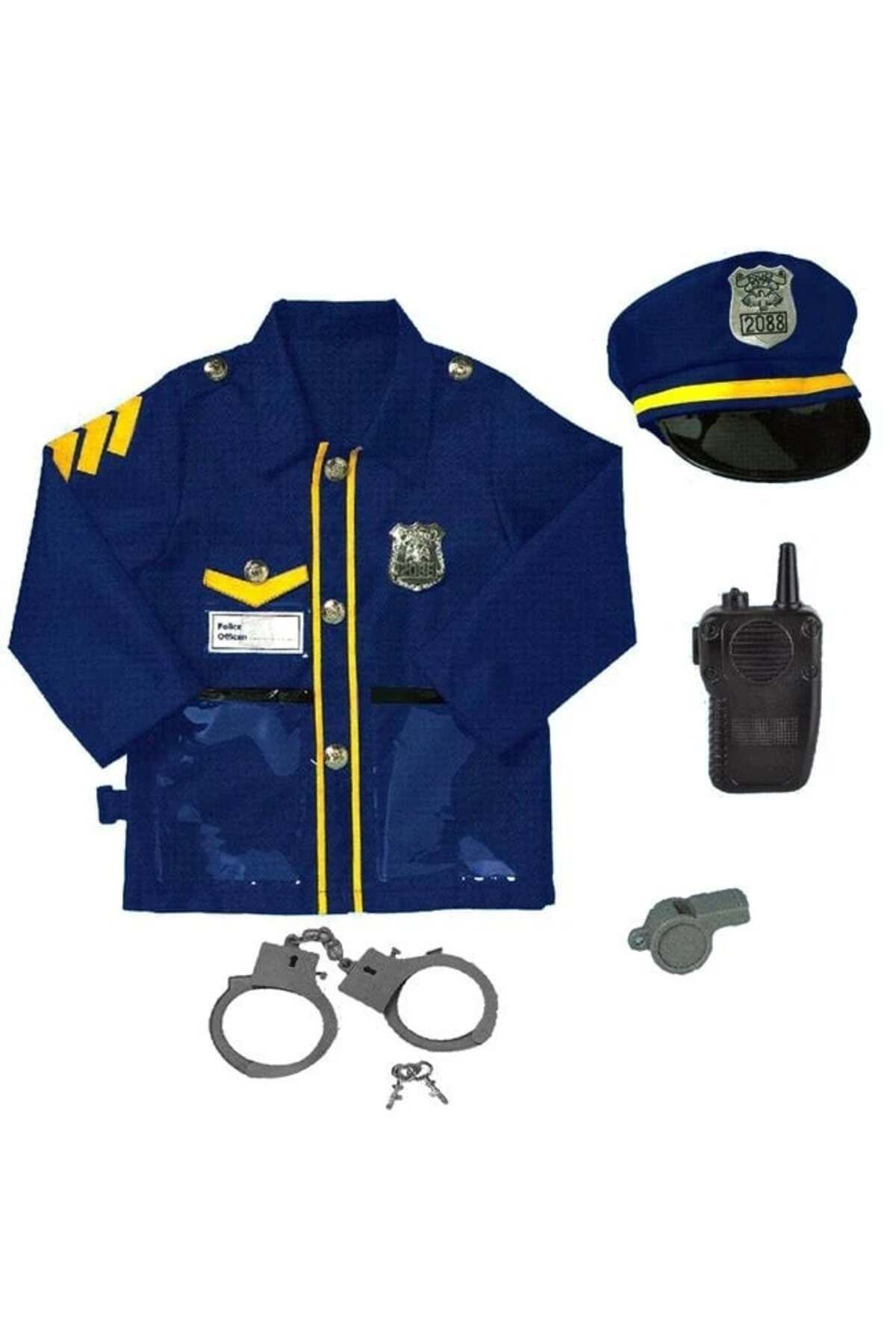 divendi-ro Costum De Polițist Deghizat, Accesorii De Poliție, Pentru Copii, Albastru - One Size