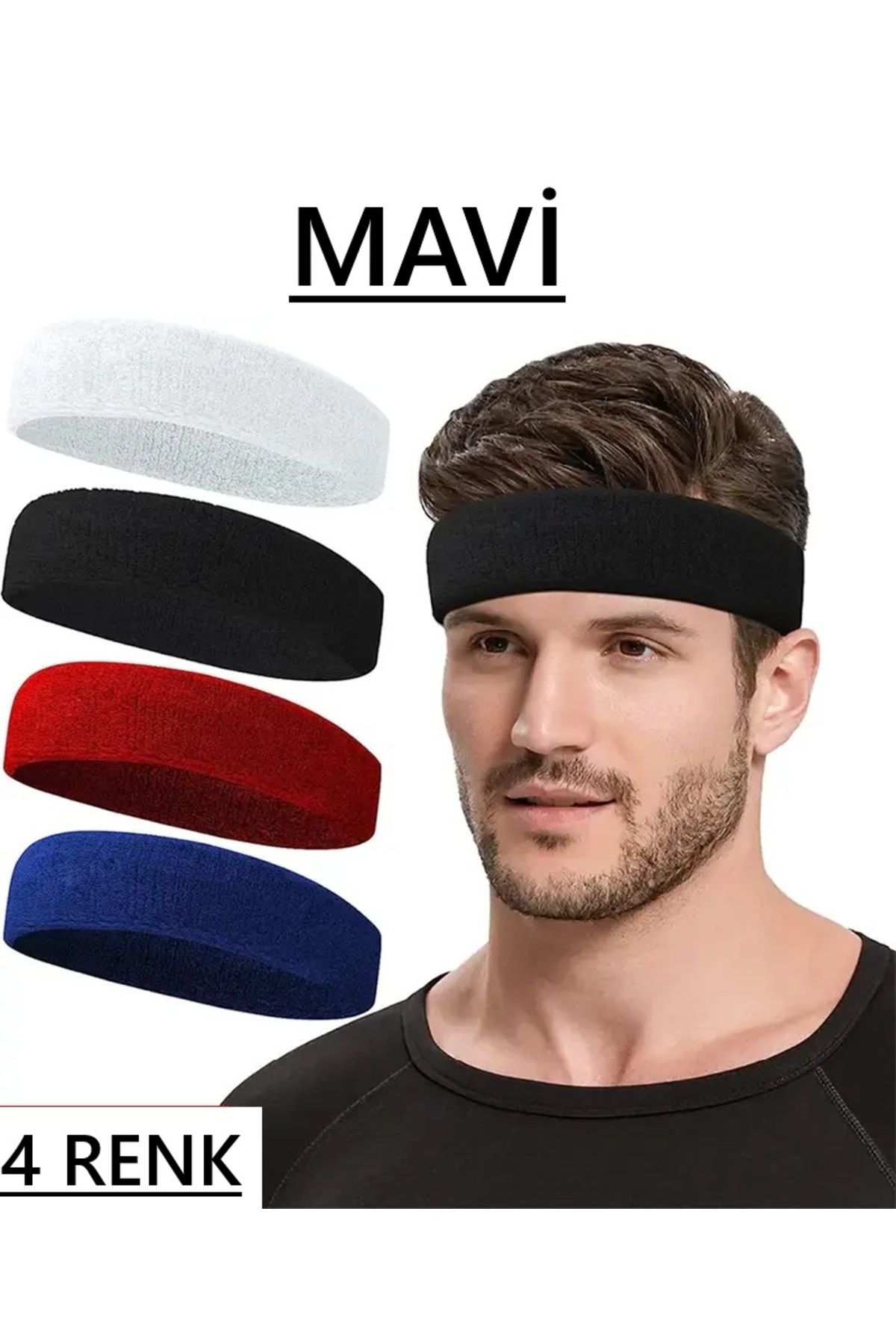 Tenax Fıt Banda De Păr Terry Bandă Pentru Transpirație Bandă Pentru Cap Tenis - Fotbal - Baschet Bandă Pentru Păr Sporter - One Size