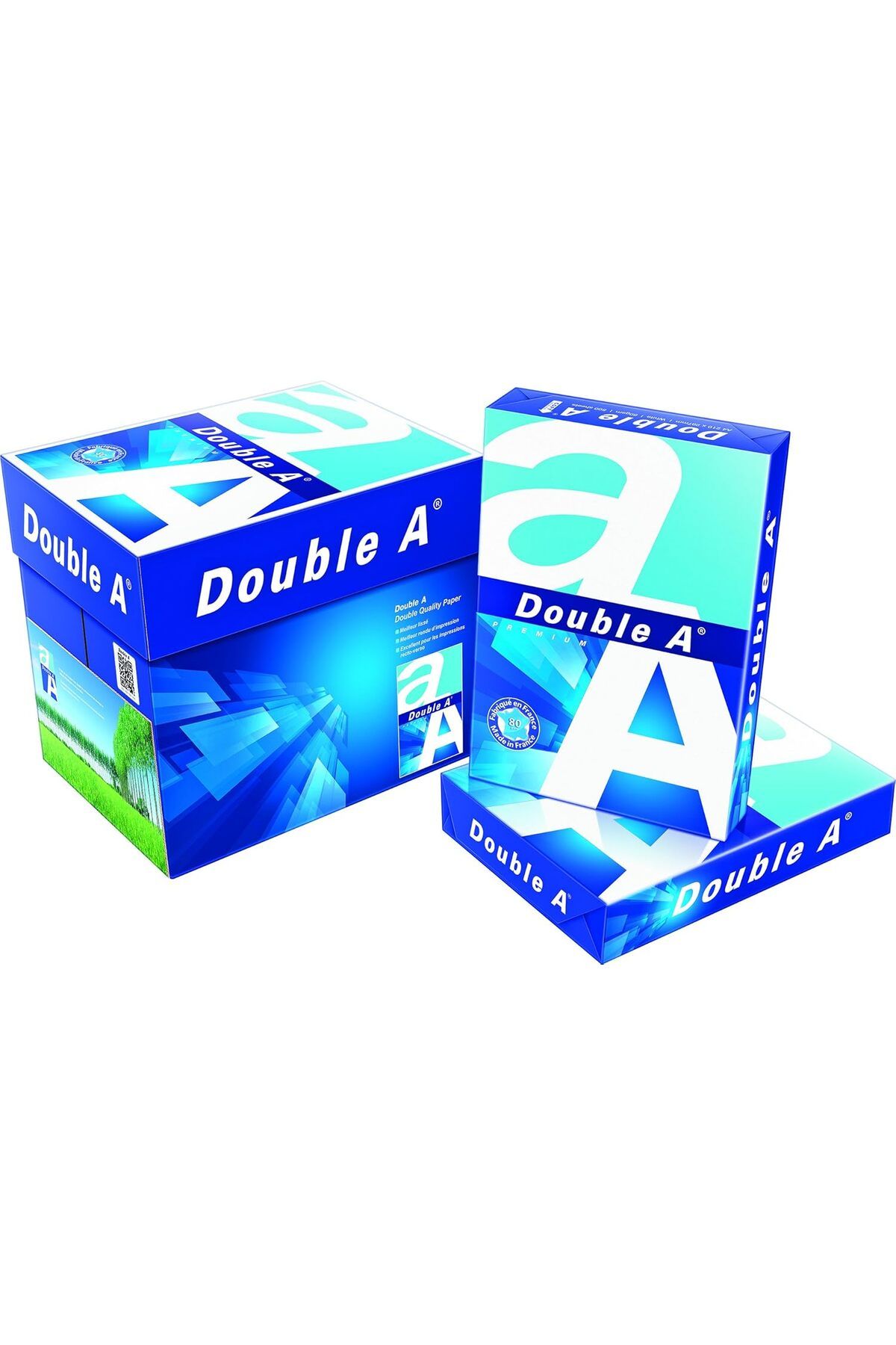DOUBLE A-ورق نسخ طابعة Double A، مقاس A4، وزن 80 جرامًا للمتر المربع، رزمة 500 صفحة (حزمة من 5 رزم) 3