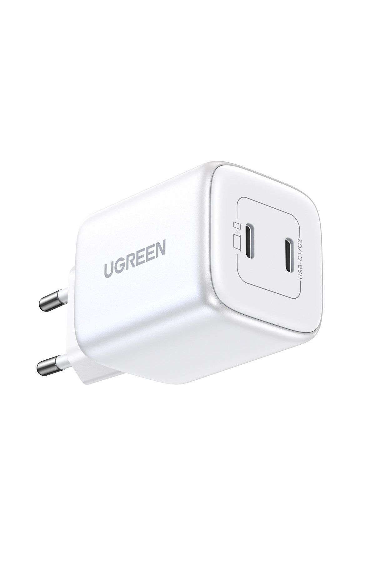 Ugreen-Încărcător rapid de perete GaN 2x USB-C 45W QC PD, alb 3