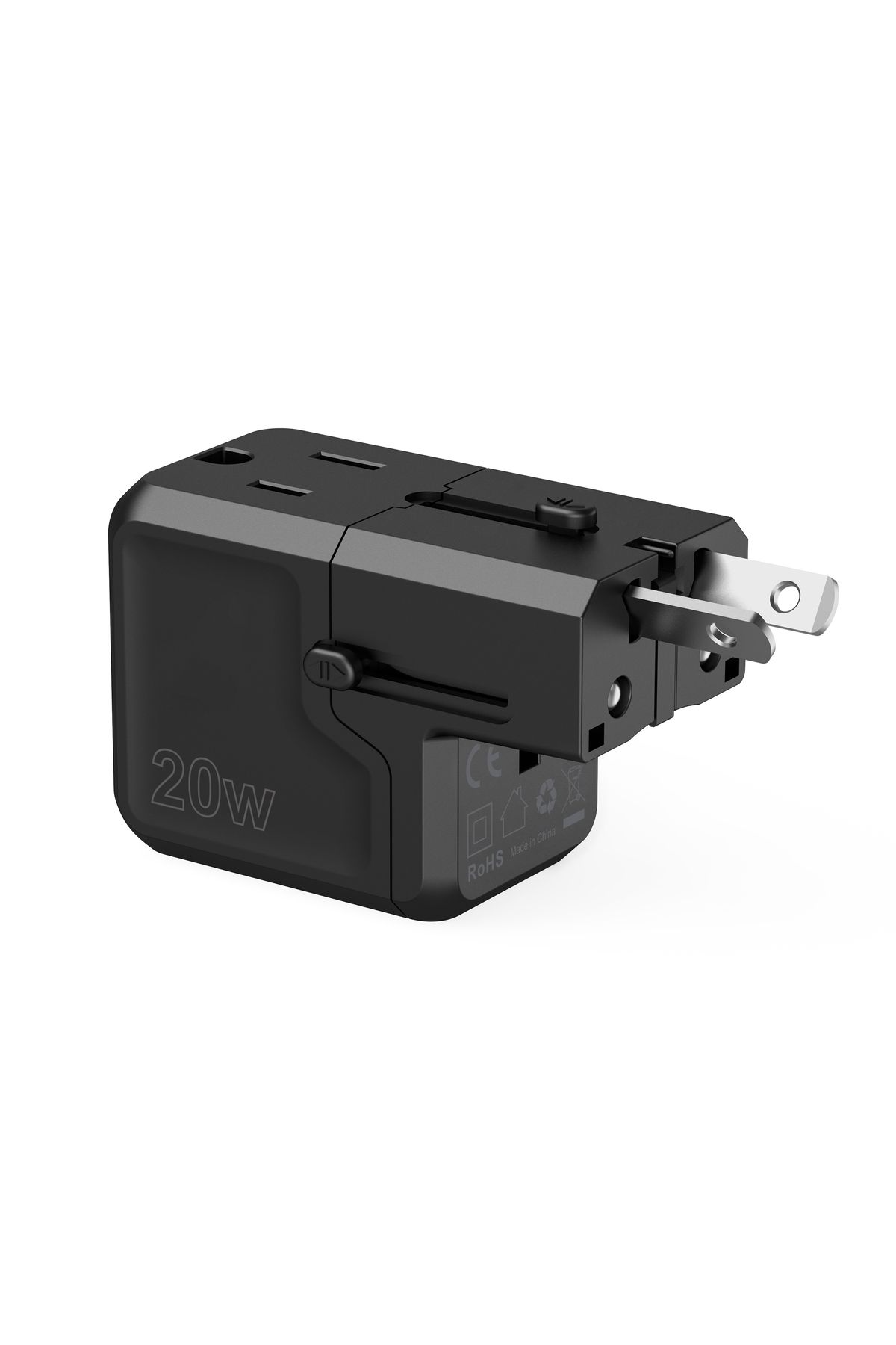 CHOETECH-Încărcător universal USB-C USB-A PD 20W, mufe US EU UK AU, negru 9