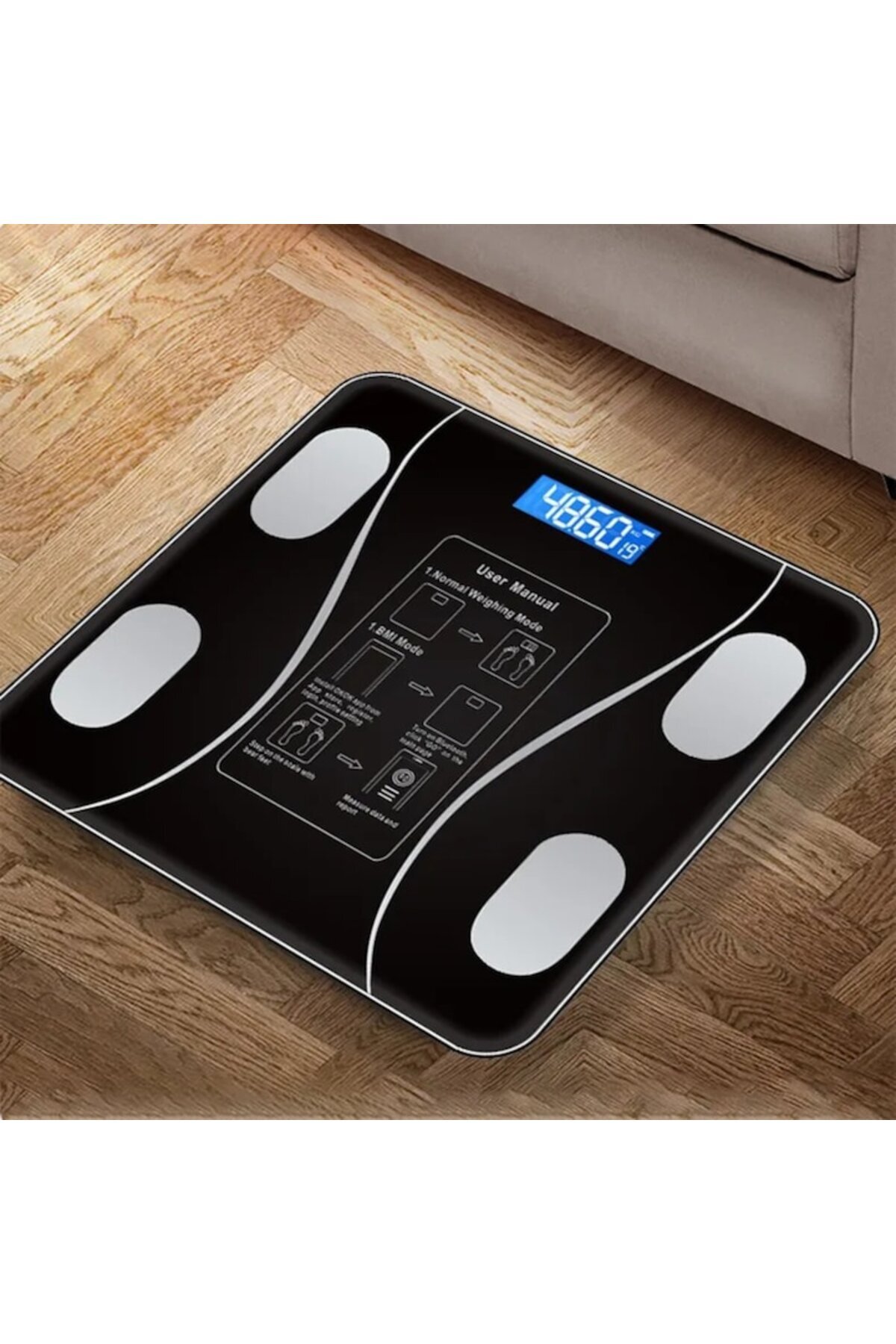 ABYZ-SMART Digital Scale with Personalized Monitoring, Wireless BMI Bluetooth, Black - 3