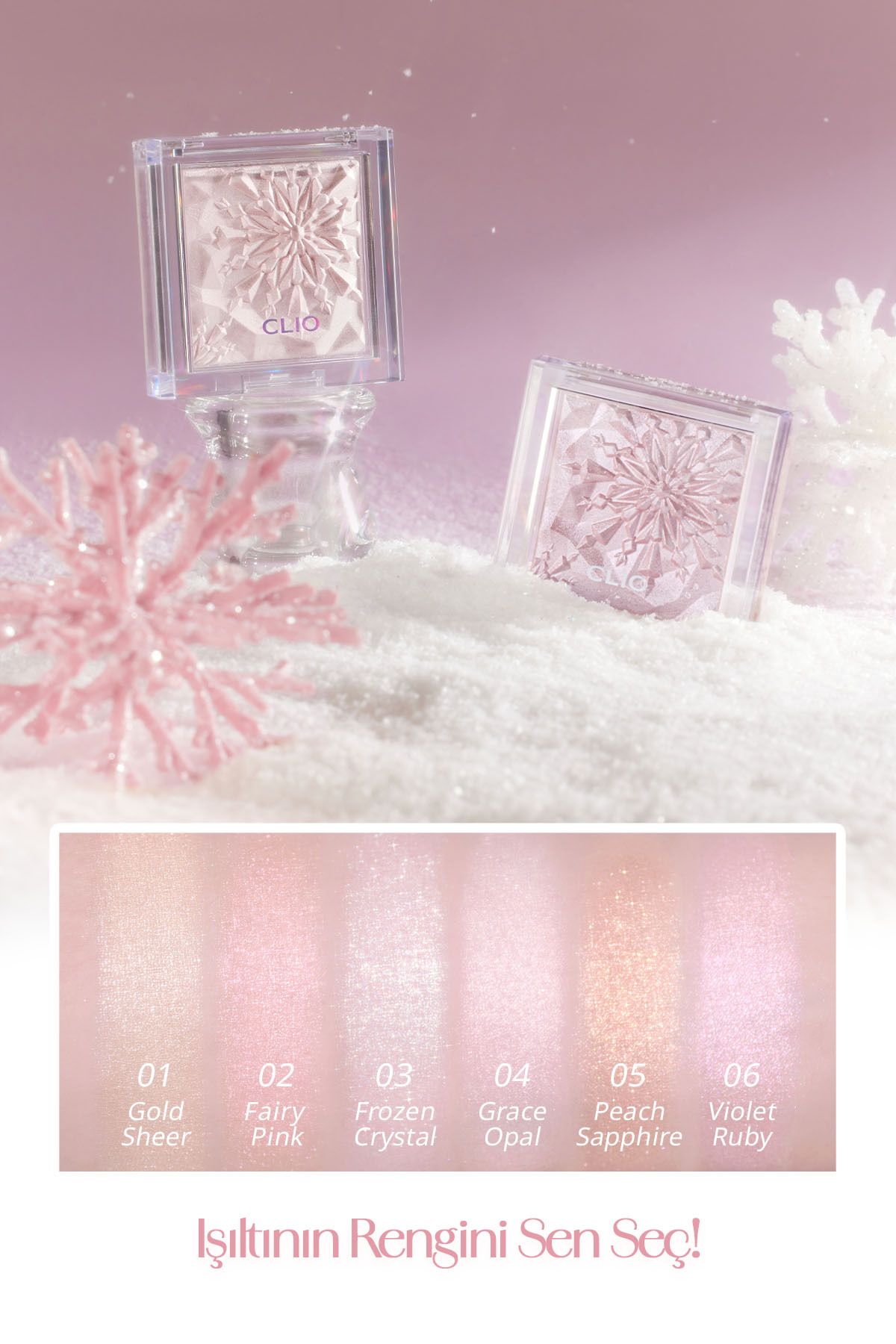 CLIO-Highlighter Providing Intense Radiance with Micro Pearl Particles Prism Highlighter 05 Peach Sapphire 4