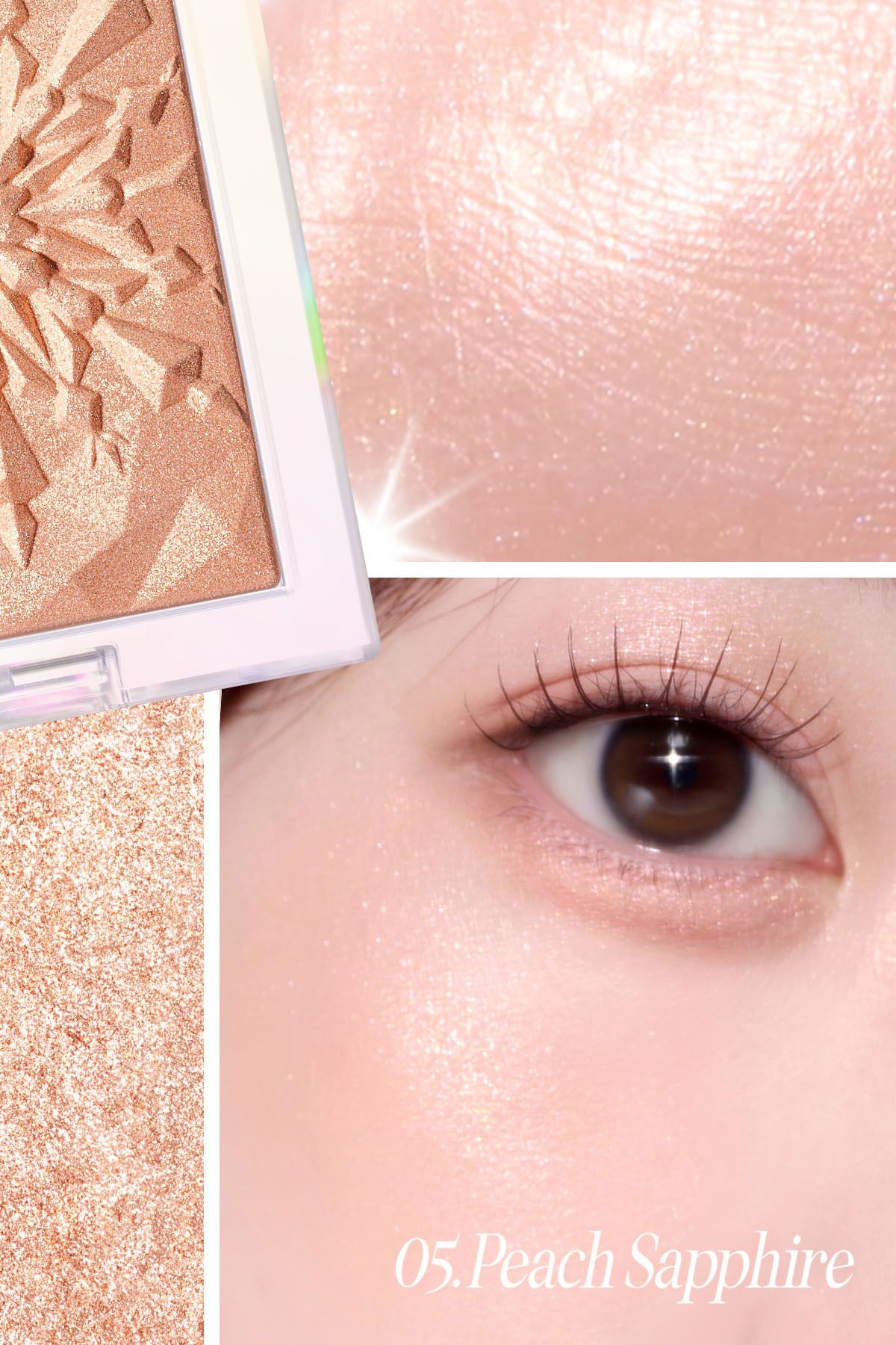 CLIO-Highlighter Providing Intense Radiance with Micro Pearl Particles Prism Highlighter 05 Peach Sapphire 2