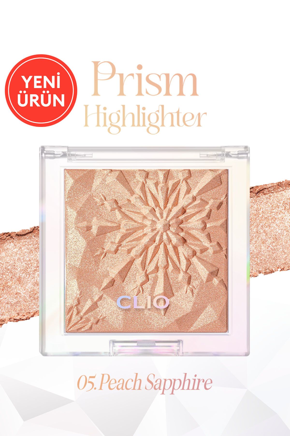 CLIO-Highlighter Providing Intense Radiance with Micro Pearl Particles Prism Highlighter 05 Peach Sapphire 1