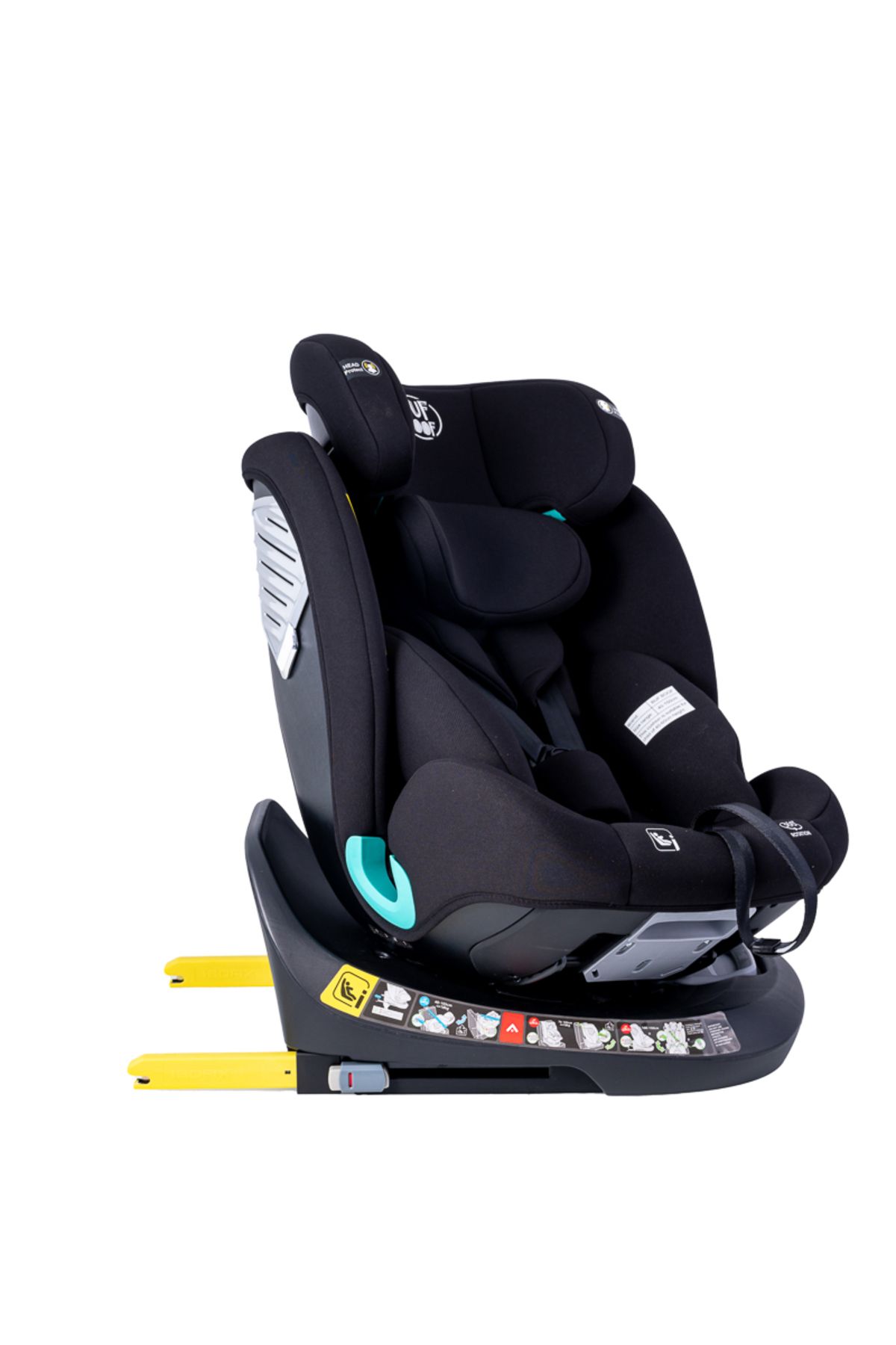 BUF BOOF-Scaun Auto Saphir DELUXE BUF BOOF iSIZE Black Isofix pozitie somn 165 grade rotativ grade 40-150 cm 3