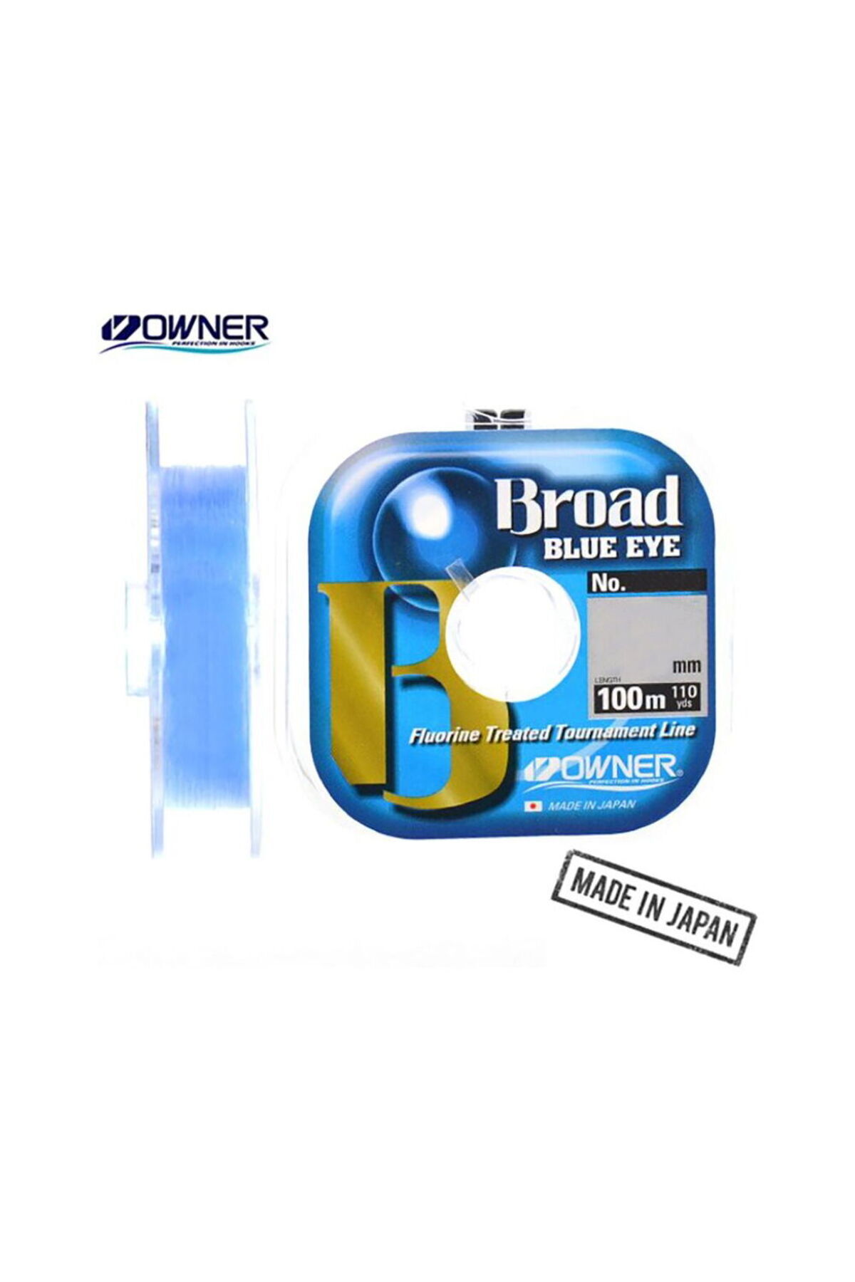 Owner Linie De Pescuit Broad 0,24 Mm 100 Mt Blue Eye - Medium