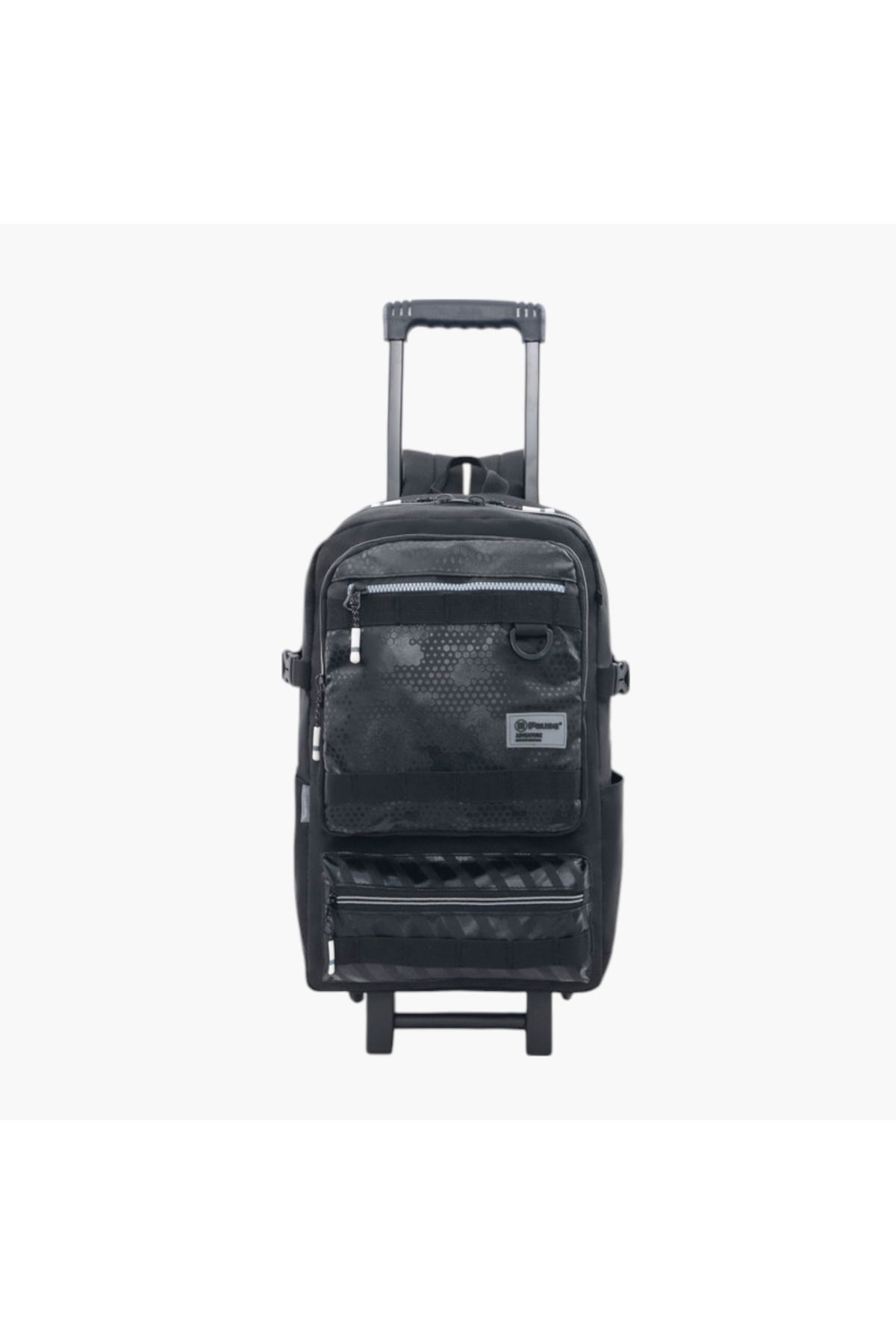 Pause-Printed Trolley School Backpack with Retractable Handle - 27x10x31 cms 1
