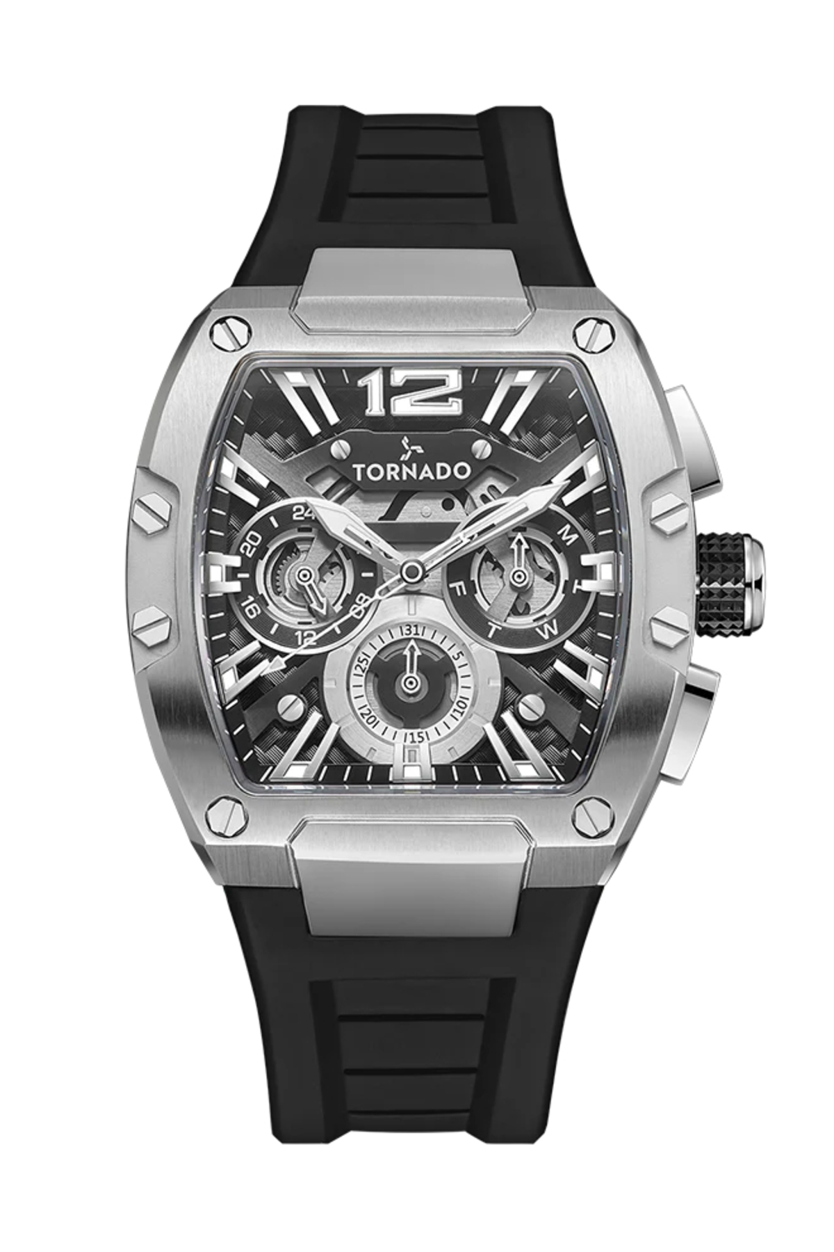 ساعت مردانه چندکاره با صفحه مشکی XENITH - T23105-SSBB