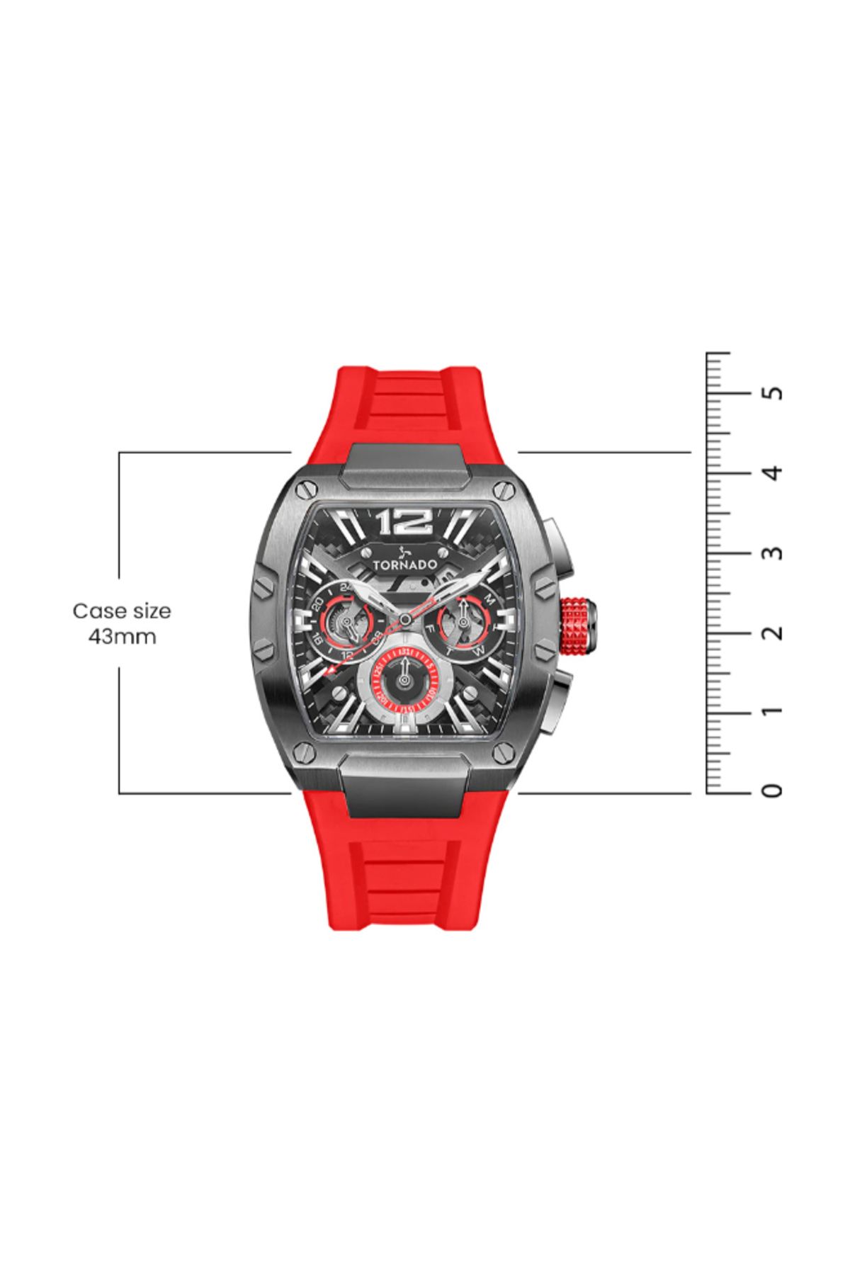 Tornado-XENITH Men's Multi Function Black Dial Watch - T23105-XSRB 6