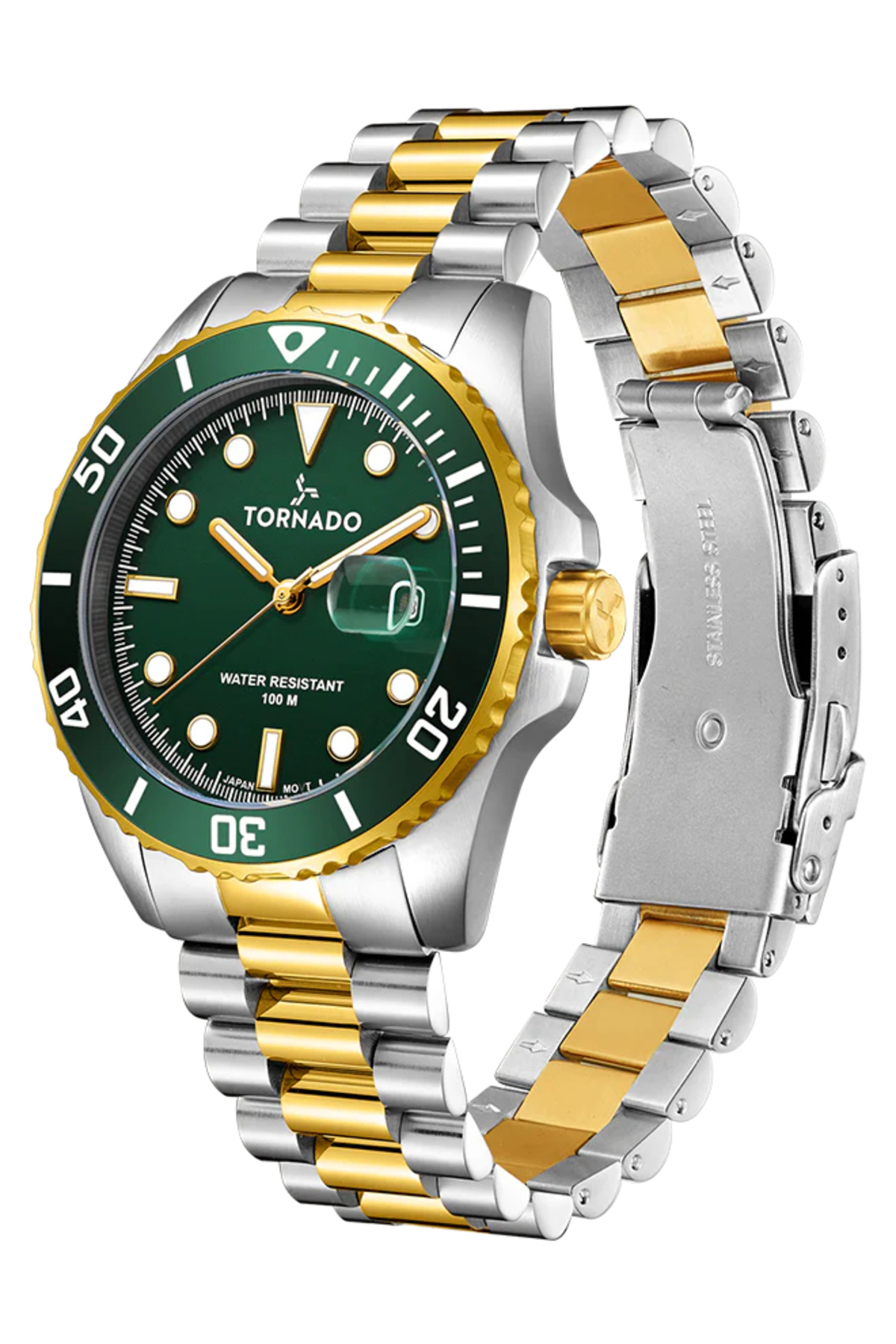 Tornado-LUMINA ANALOG Men's Analog Green Dial Watch - T22001-TBTH 2