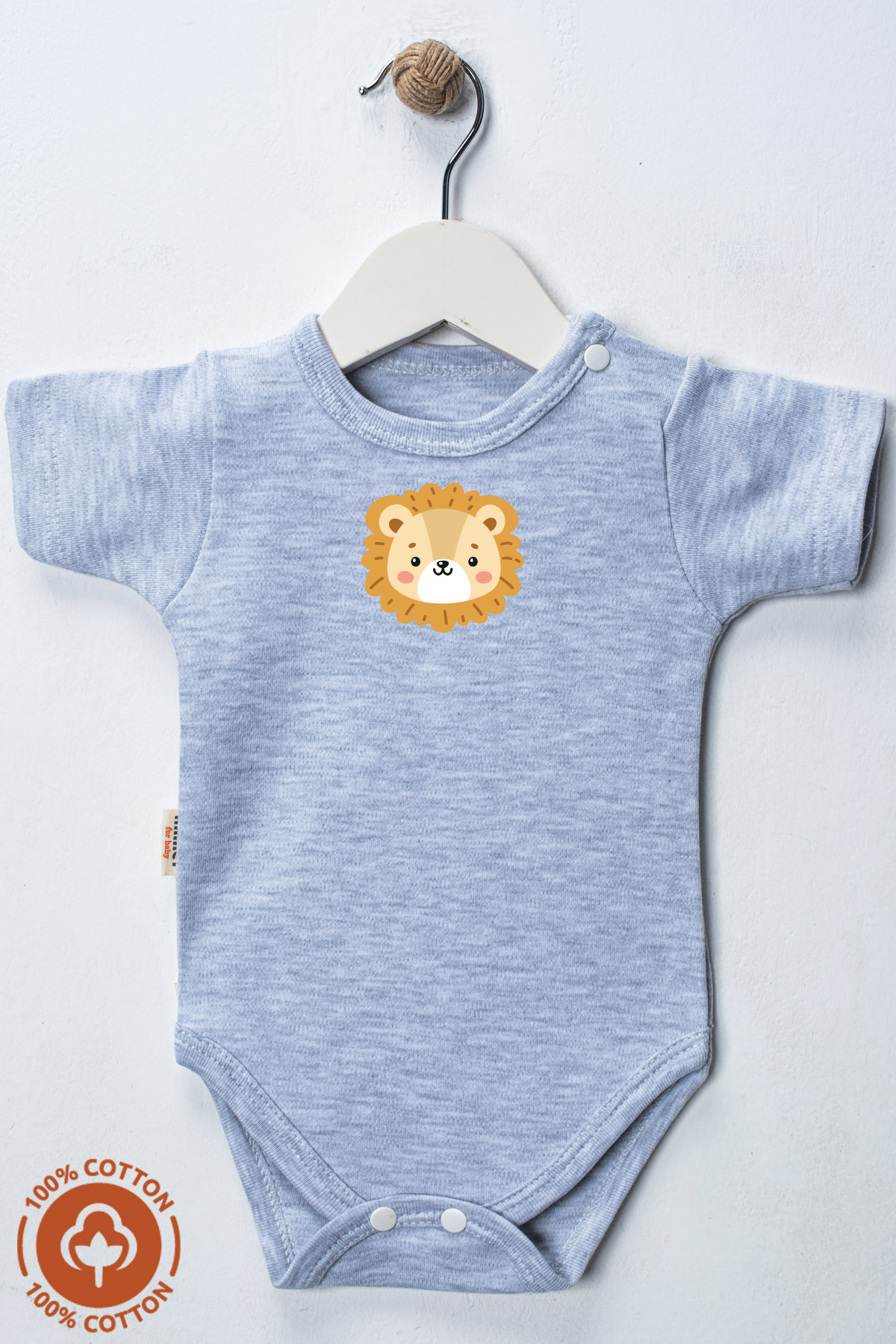 miniel organic Unisex %100 Organik Pamuklu Cute Animals Baskılı 0-12 Ay 6Lı Kısa Kollu Bebek Body Zıbın Set fotoğrafı 3 (önizleme)