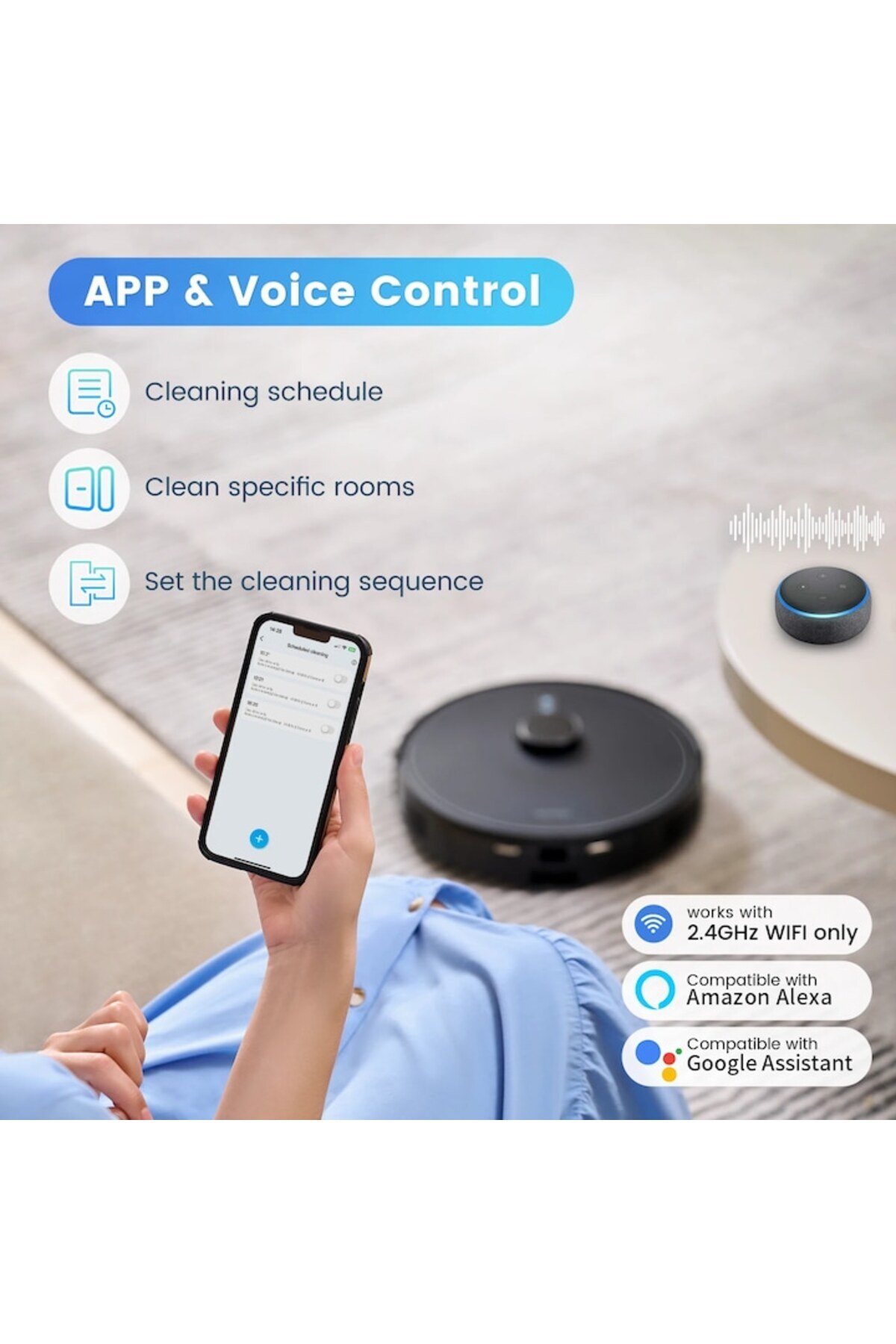 AIRROBO-TBT30+ Robot Vacuum Cleaner – Self-Emptying, Automatic Recharge, Wet and Dry Cleaning 3