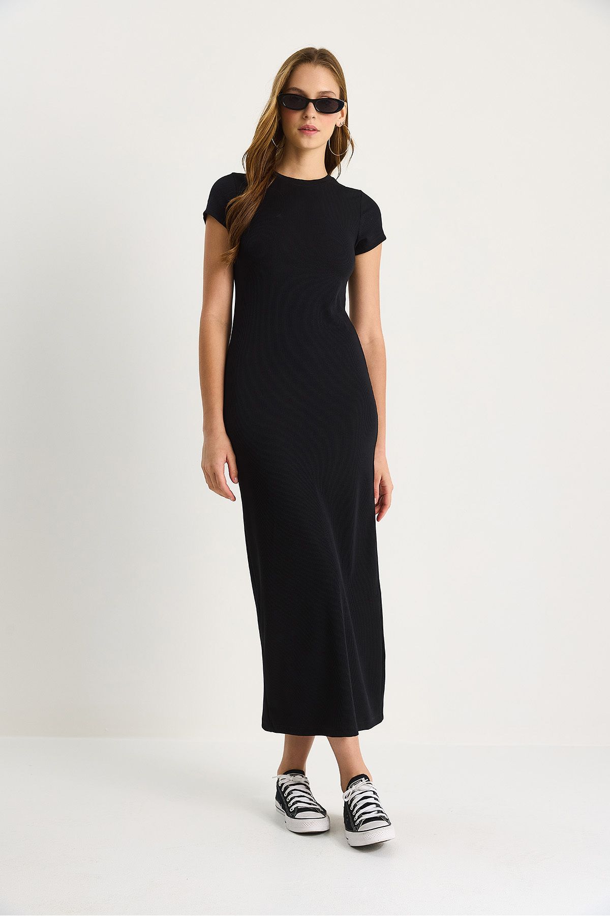 Bianco Lucci-Women's Ribbed Saran Knitted Dress 60283500 2