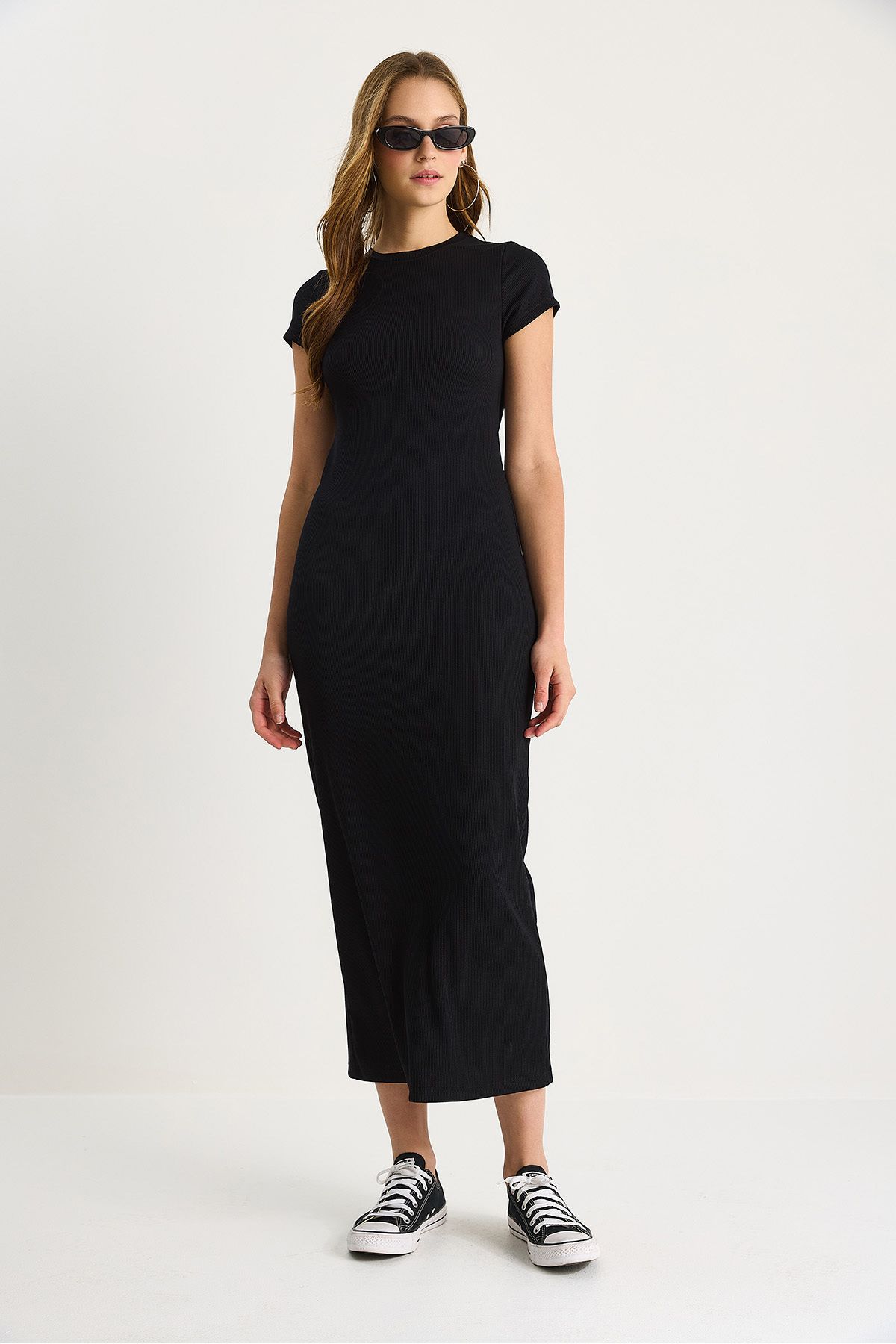 Bianco Lucci-Women's Ribbed Saran Knitted Dress 60283500 3