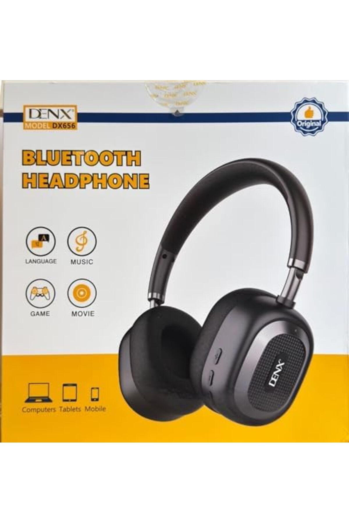 Generic-Wireless Bluetooth Headphones with Microphone by Denx DX656 (Beige) 8