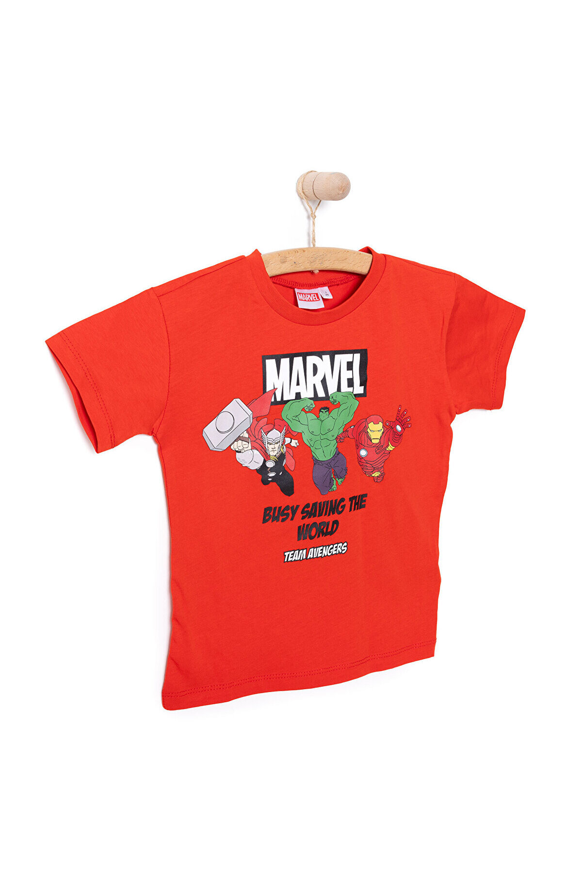 MARVEL Erkek Bebek Tişört Bisiklet Yaka Kısa Kol Kırmızı fotoğrafı 3 (önizleme)
