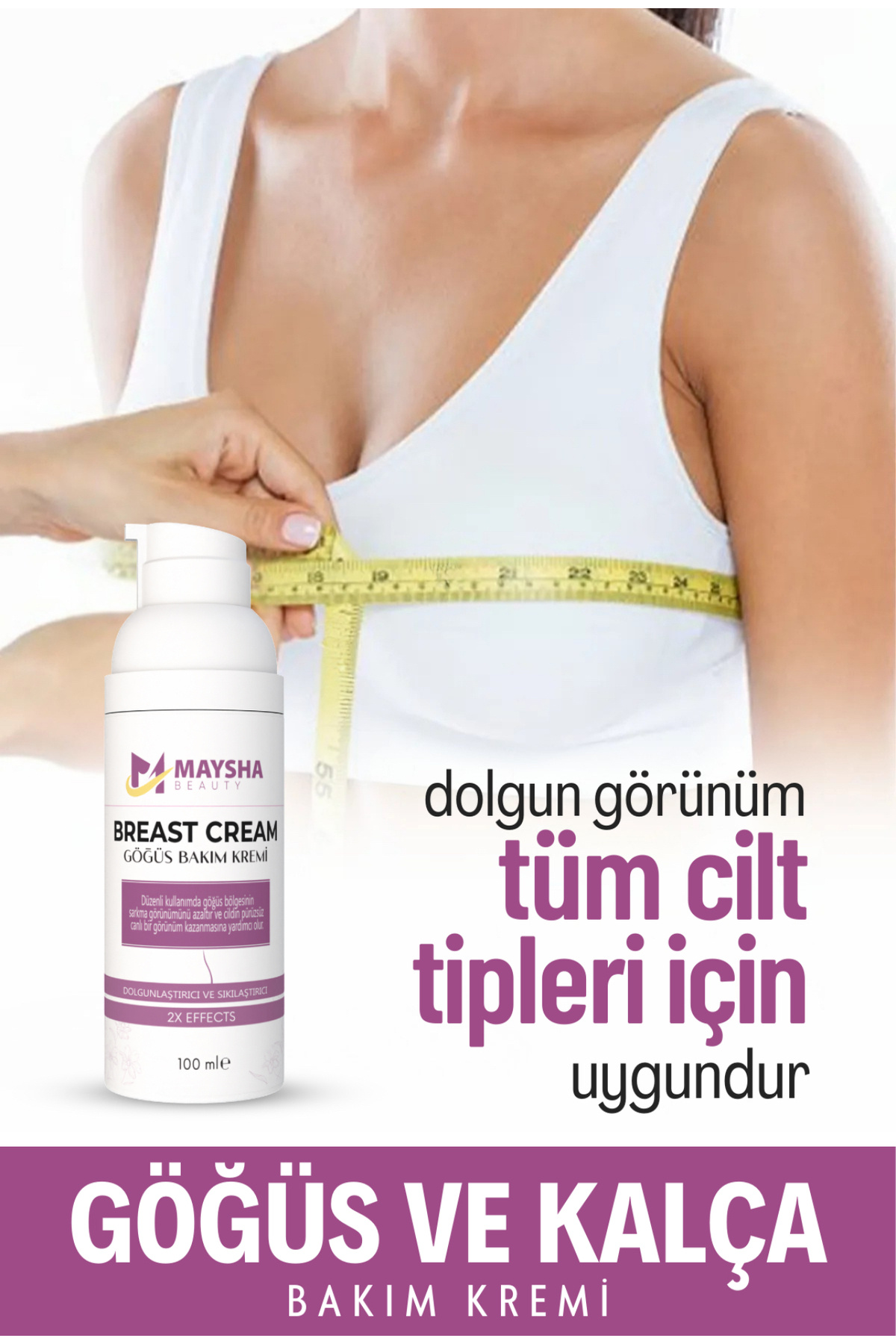 The maysha Göğüs Ve Kalça Çatlak Giderici Göğüs Kalça Bakım Kremi 100ml
