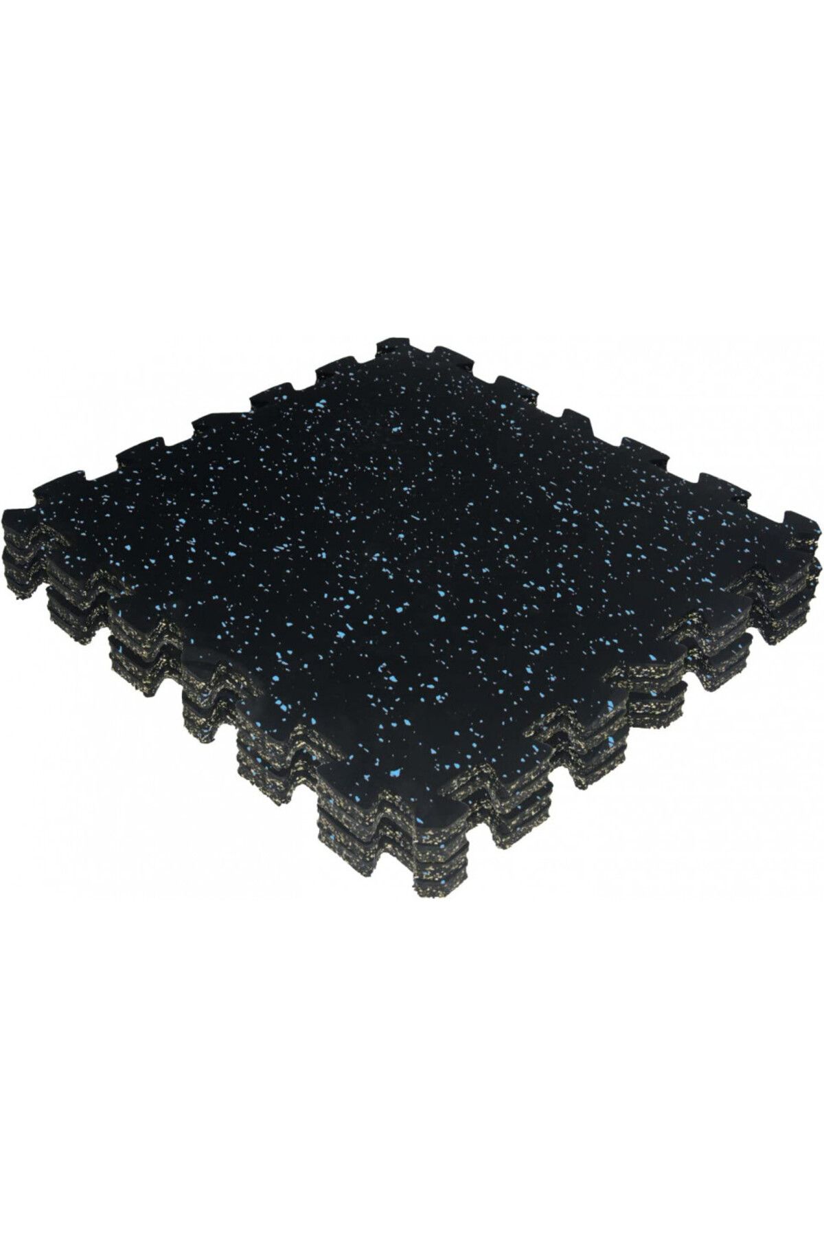 Nisorpa-Set de 6 covorașe interconectabile, cauciuc, negru/albastru, 48,5 x 48,5 cm 5