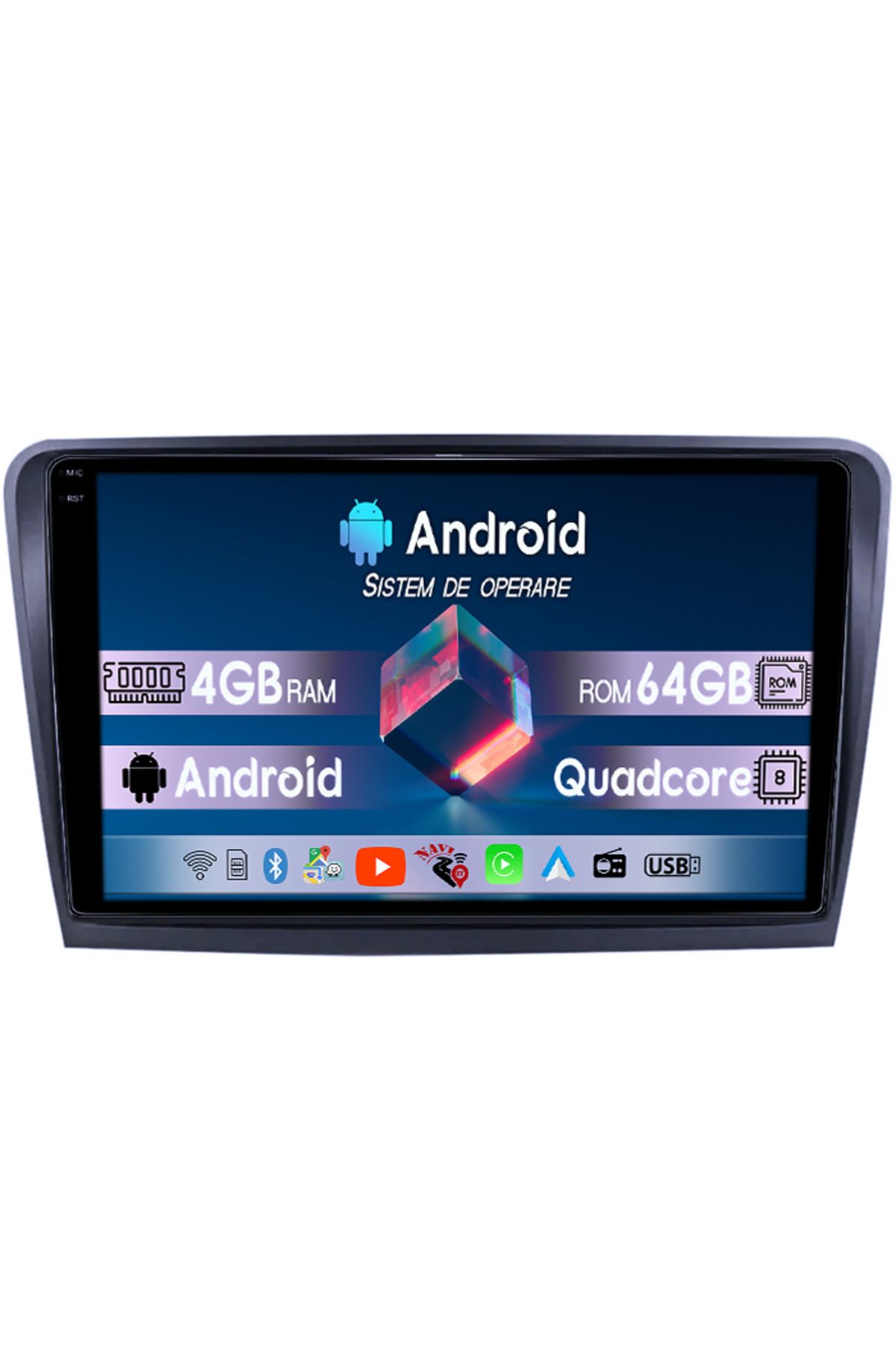 navi-it-Navigatie dedicata Skoda Superb 2 2008-2015, 4GB RAM 64GB ROM, Octacore, Android 14, Display QLED 1K 3